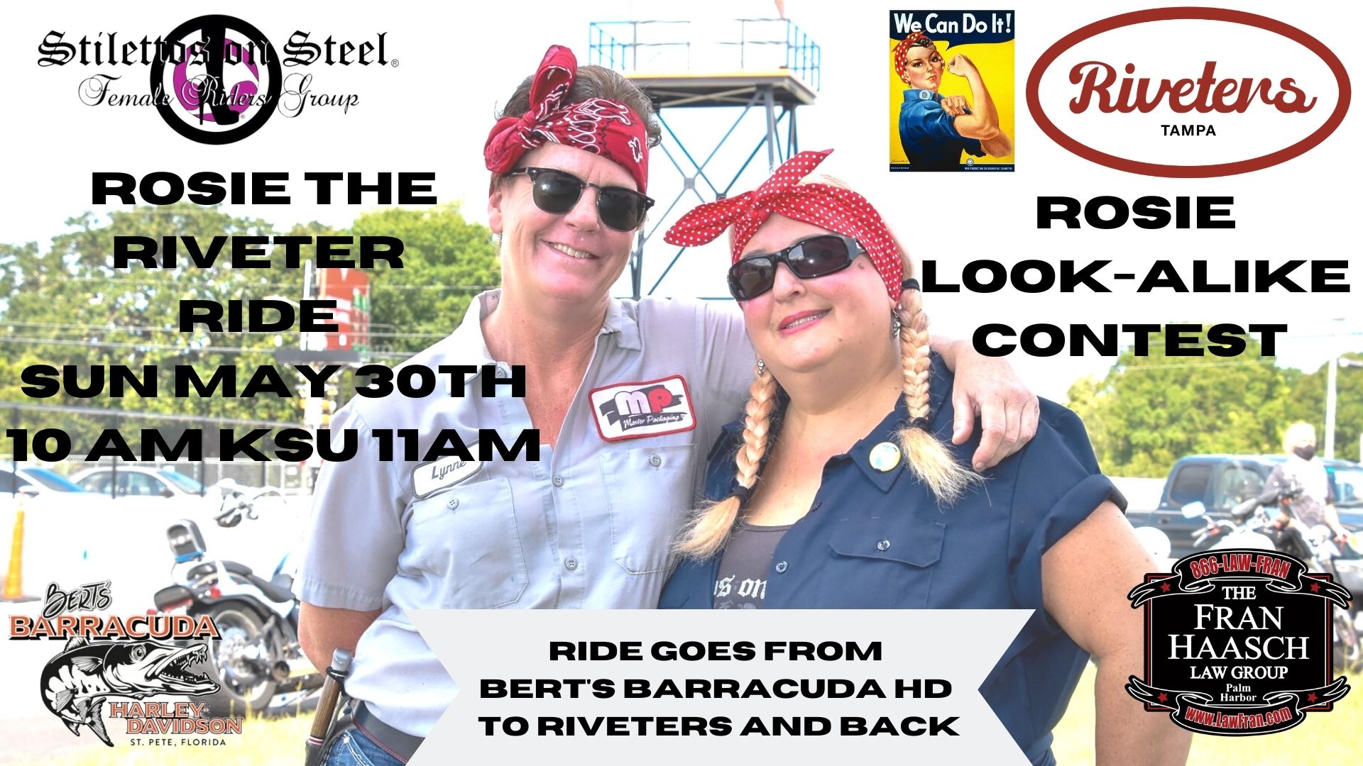 Rosie the Riveter Ride with Stilettos on Steel!