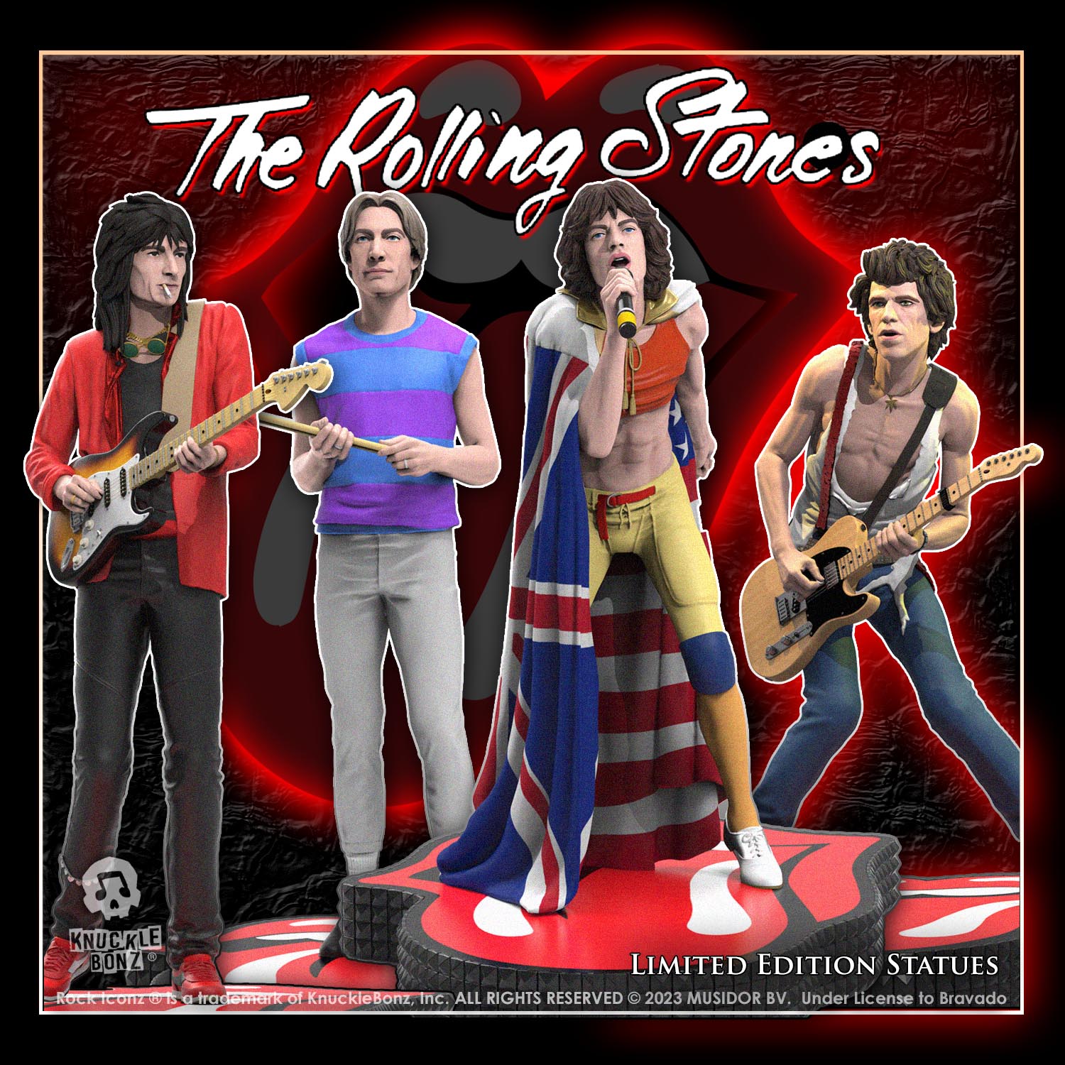 The Rolling Stones UDF フィギュア 2体セット Limited edition Rolling Stones statues available for pre-order