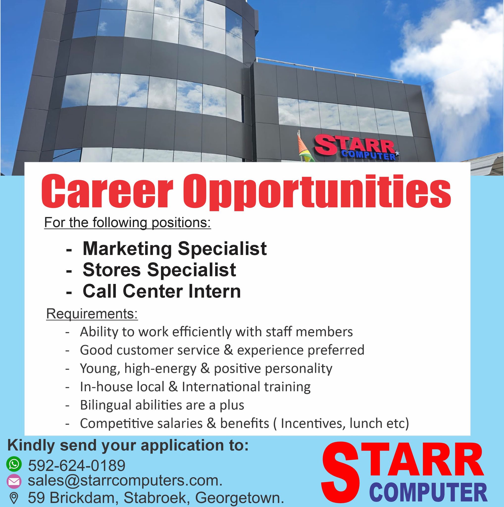 Starr - VACANCY!!! #Vacancy #starrcomputer #CareerOpportunities | Facebook