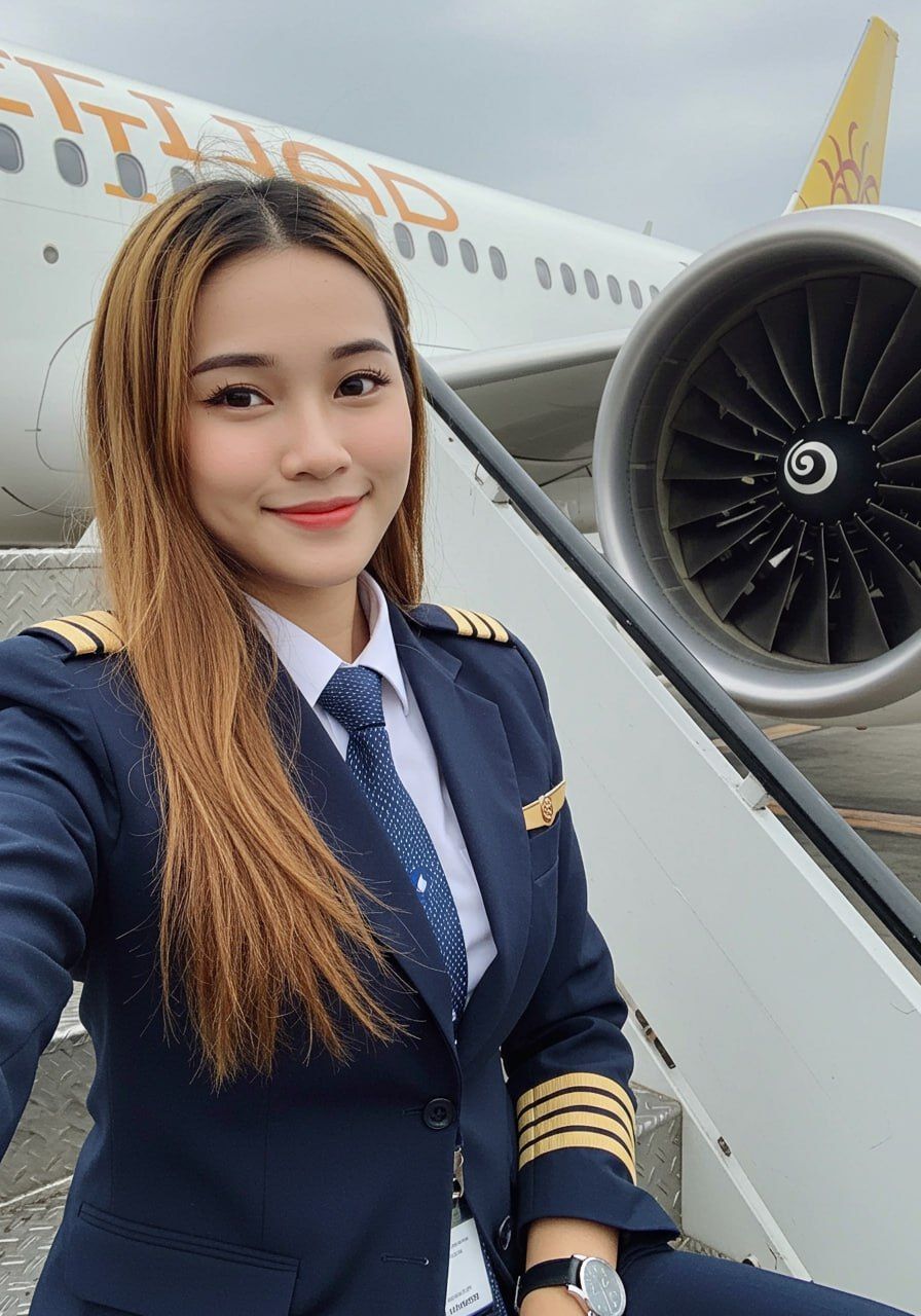 Bee - Captain on duty! 👩‍ ️ Ready for takeoff and another amazing ...