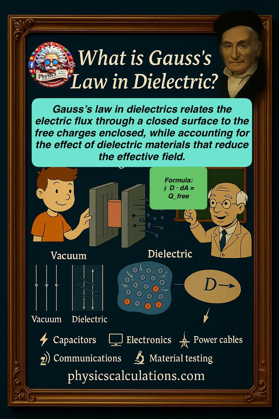 What is Gauss’s Law in Dielectric?... - Physicscalculations | Facebook