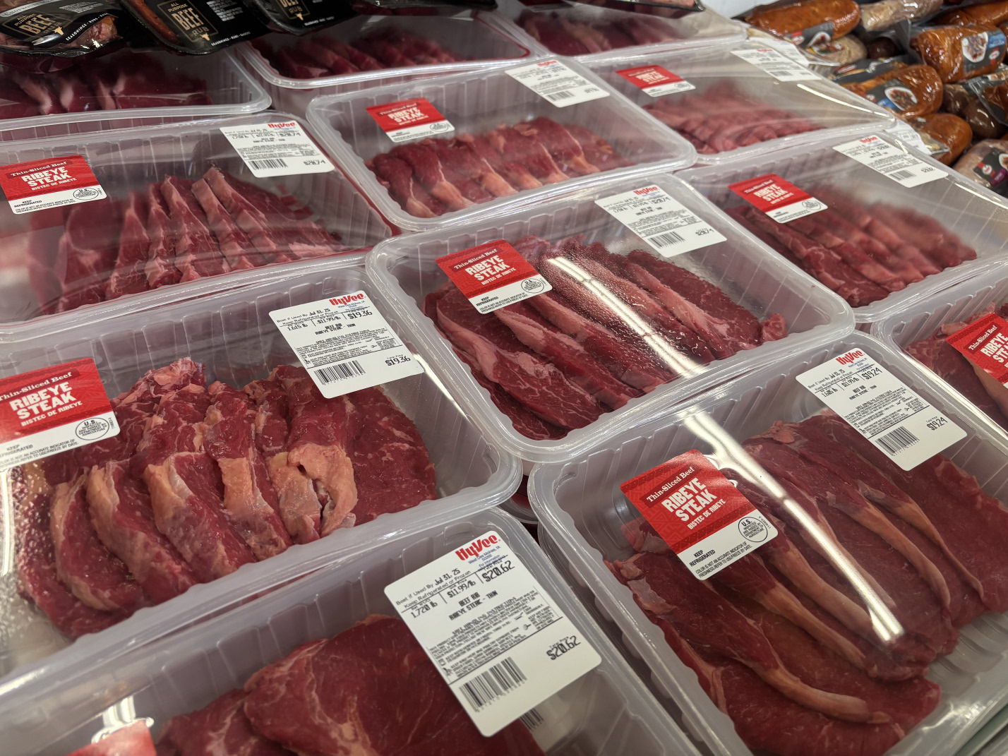 Hy-Vee - 😳 Thin Sliced Ribeye Steaks only $11.99lb., this... | Facebook