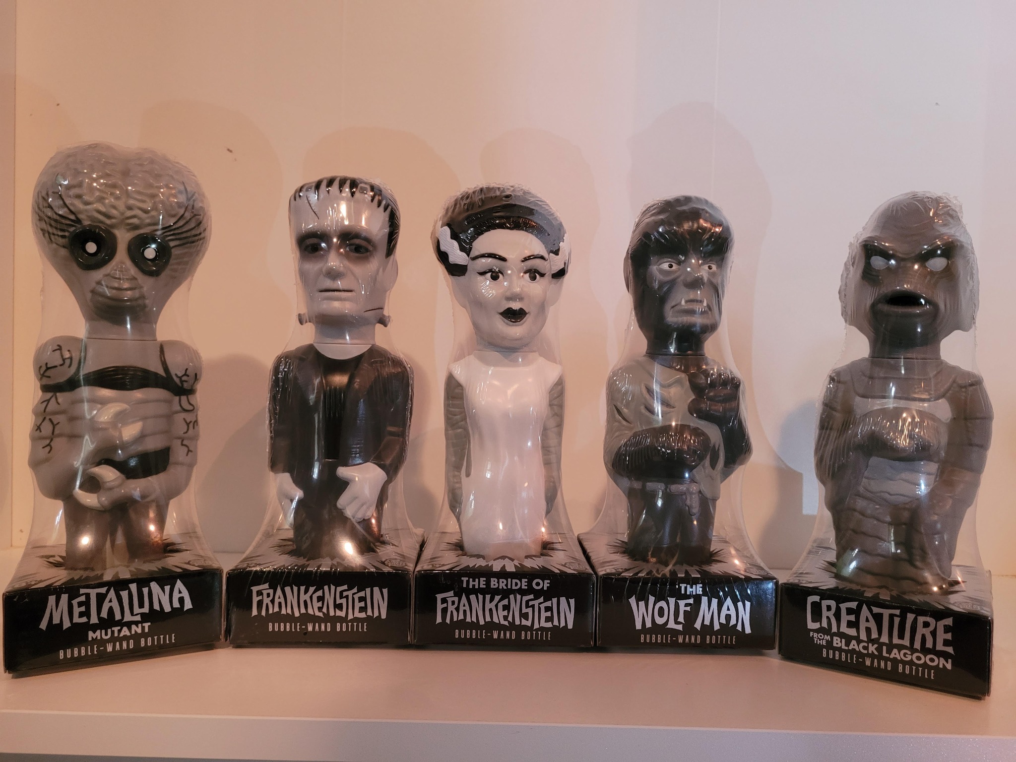 Modeled after the novelty bubble bath bottles of the 1960s, this