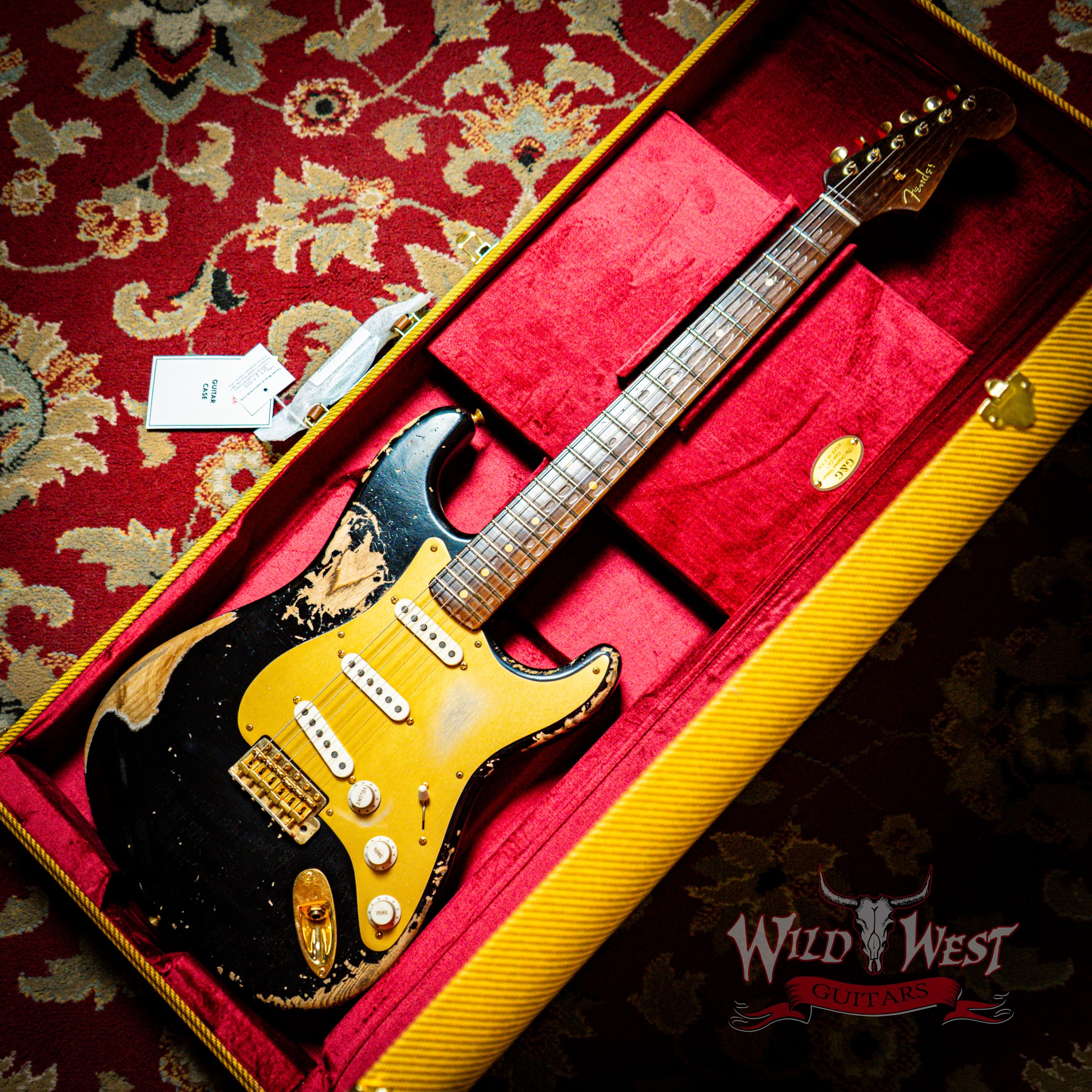 A special find: Herb Gastelum's name engraved on this Fender neck