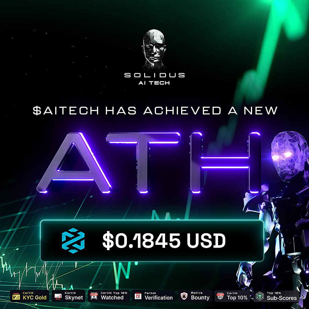 Solidus Ai Tech - 📈 $AITECH Soars to New Heights! 🎉... | Facebook