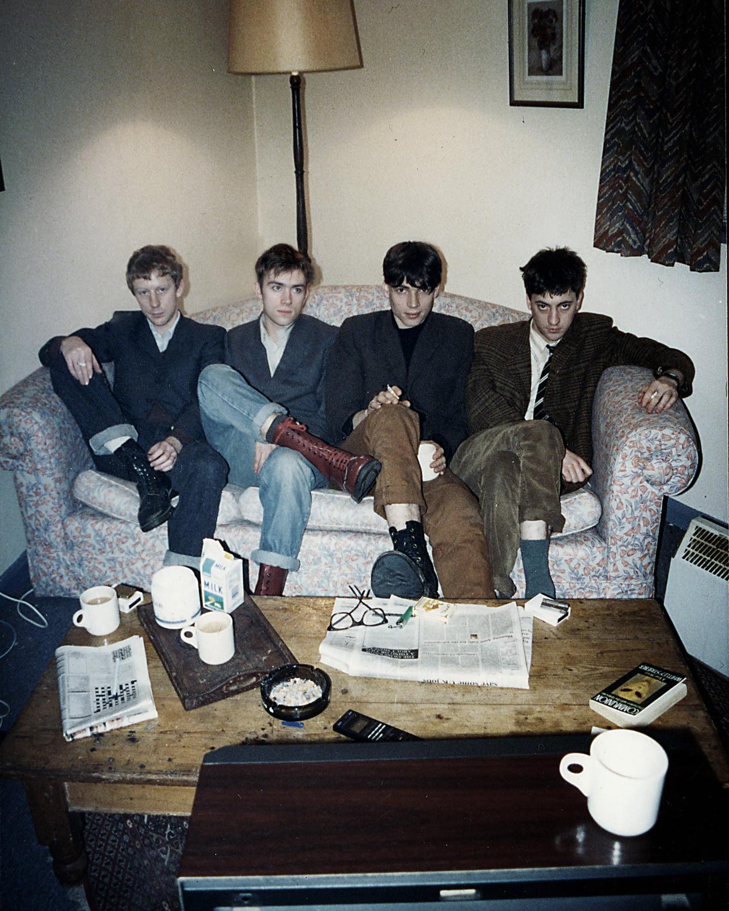 blur photographed by Lawrence Watson for Rockin' On Magazine, 1995.