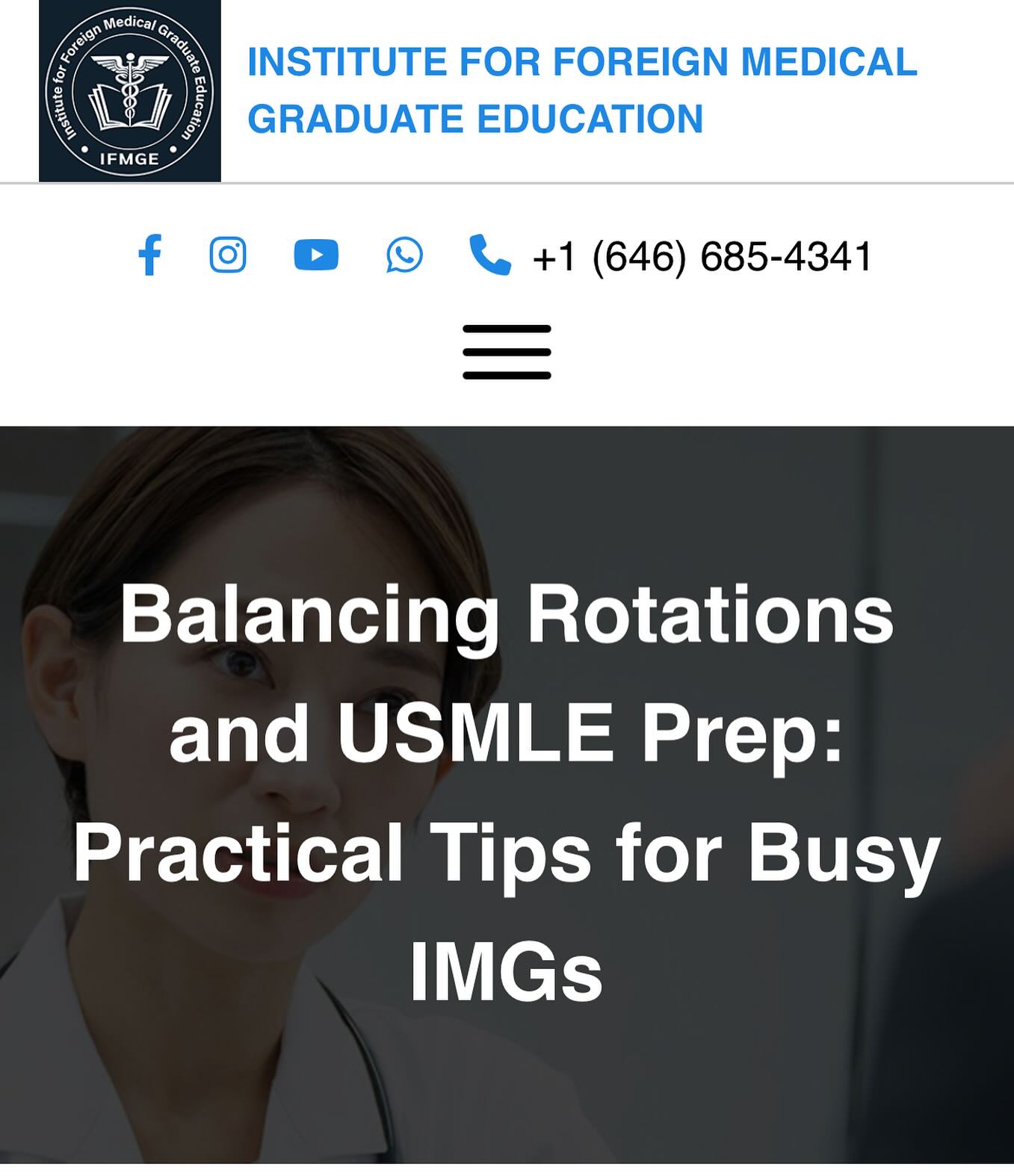 IFMGE - ⚖️📚 Balancing Rotations and USMLE Prep: Practical Tips for Busy ...
