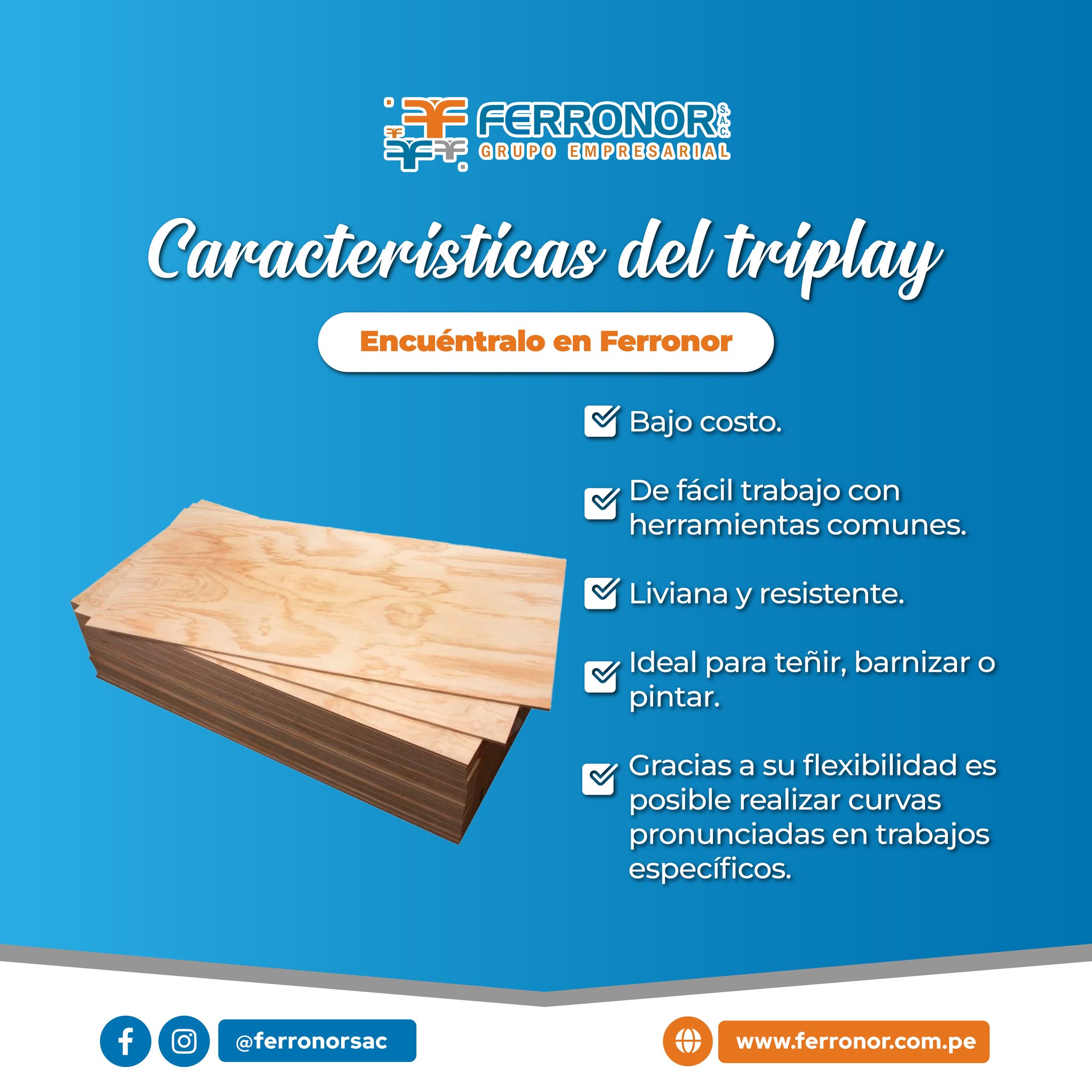 Ferronor SAC - 👉¡Conoce los tipos de triplay que tenemos... | Facebook