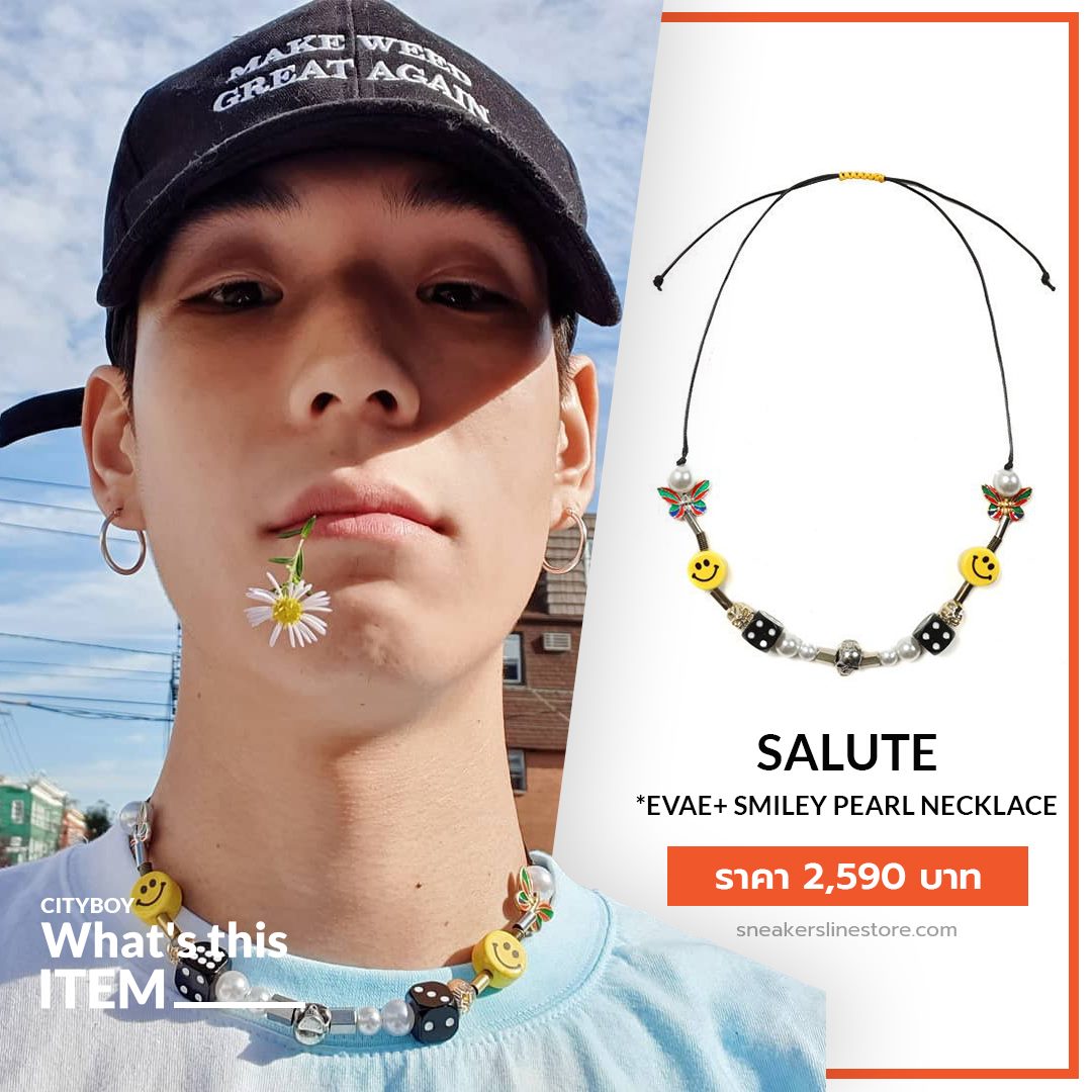 เจเจ เจเลอร์ with SALUTE *EVAE+ SMILEY PEARL NECKLACE . ** สร้อย