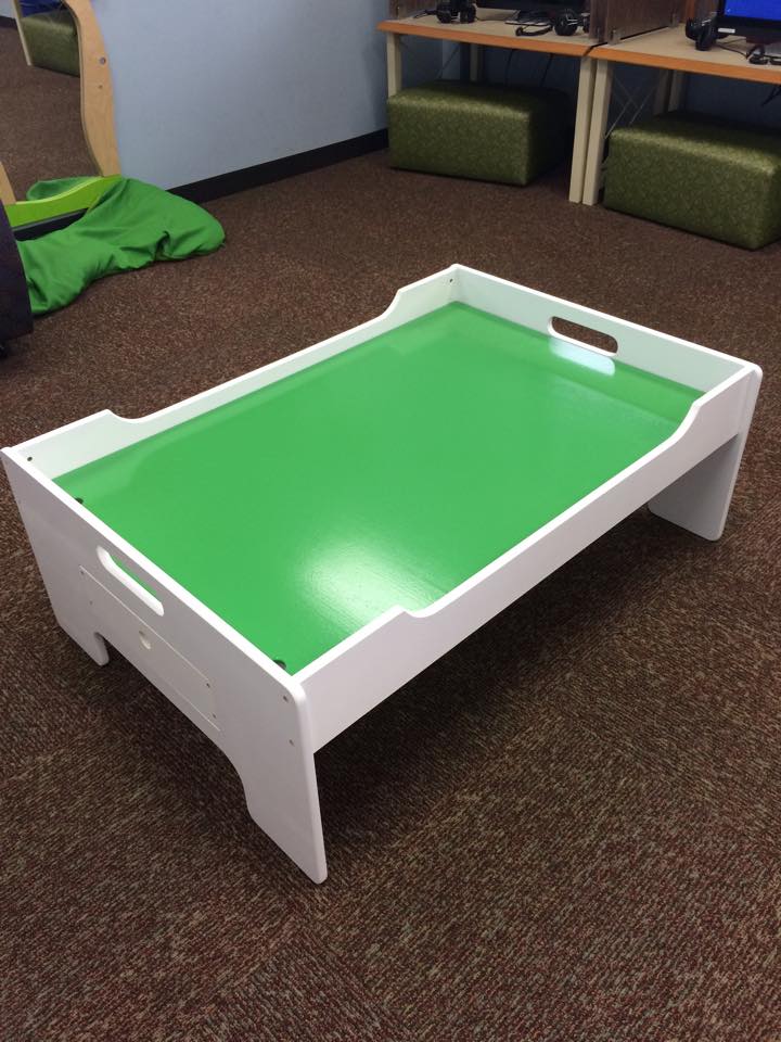 The library's train table... - Mike's Wood Workings