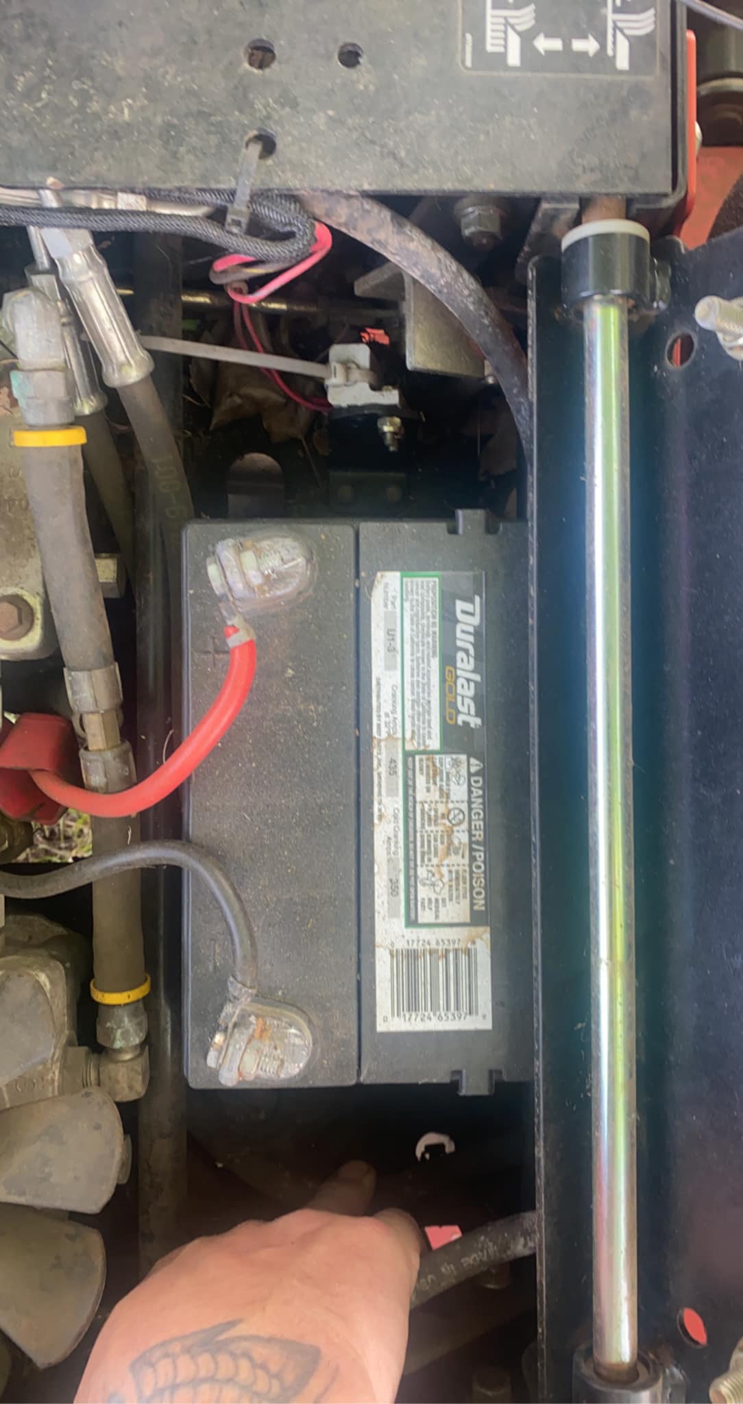 What small car battery fits a Gravely lawn mower?
