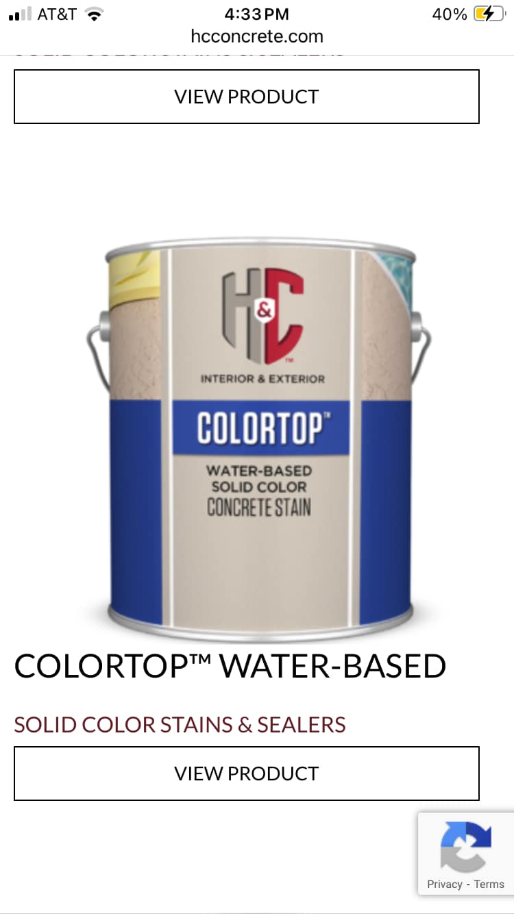 Hc Concrete Stain Color Chart Has Anyone Ever Used This For Painting
