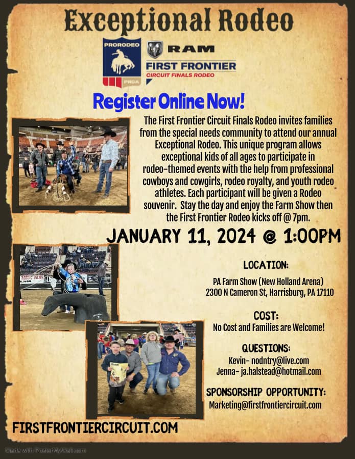 First - Please Share! ⭐️New this year…Exceptional Rodeo will be ...