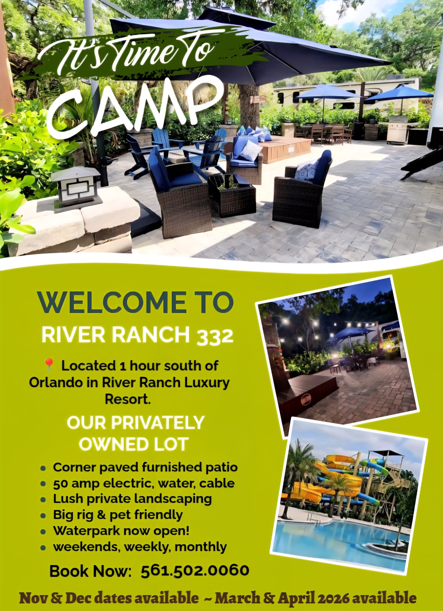 RIVER RANCH Premium RV Rental Lot 332