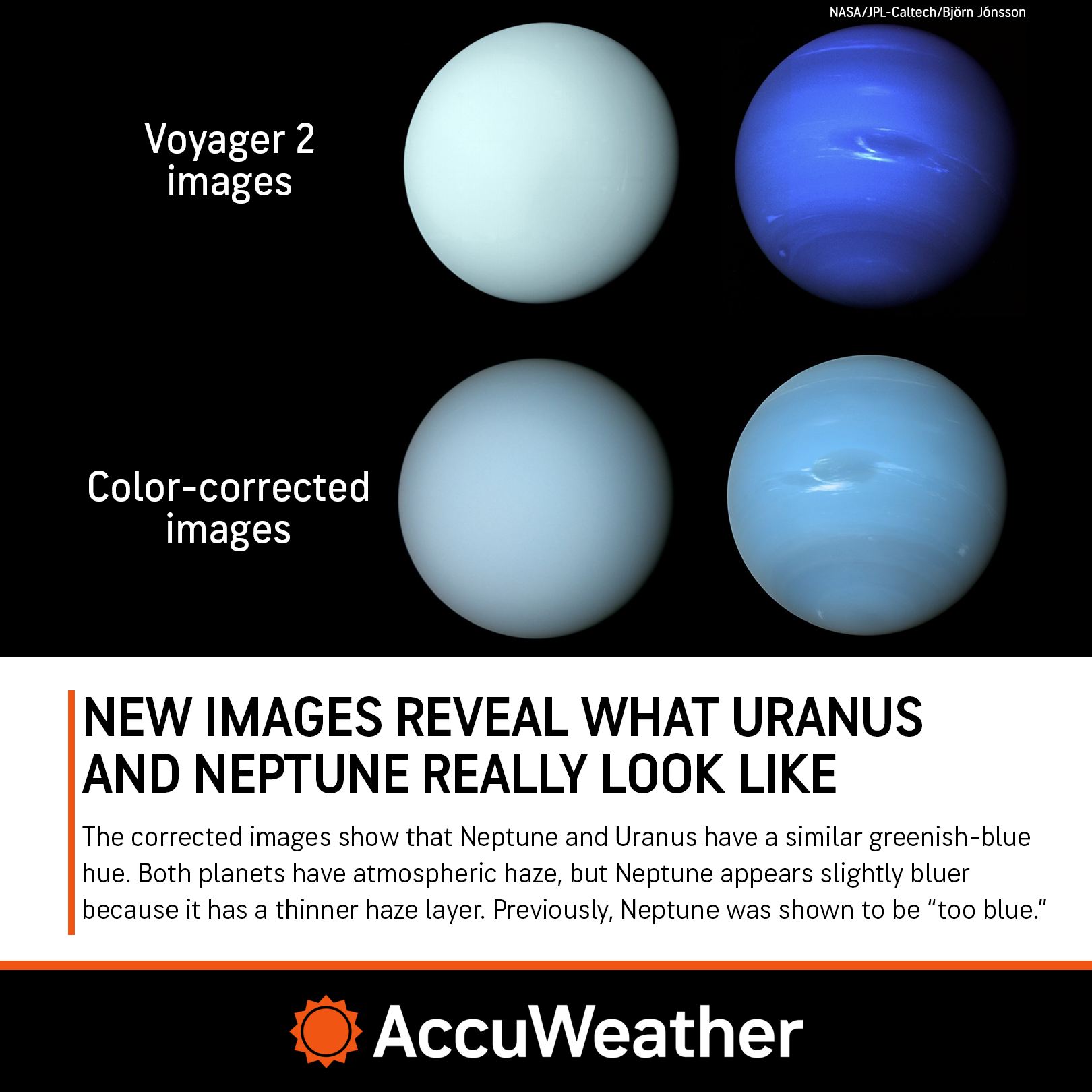 AccuWeather - The true colors of Neptune and Uranus may be... | Facebook