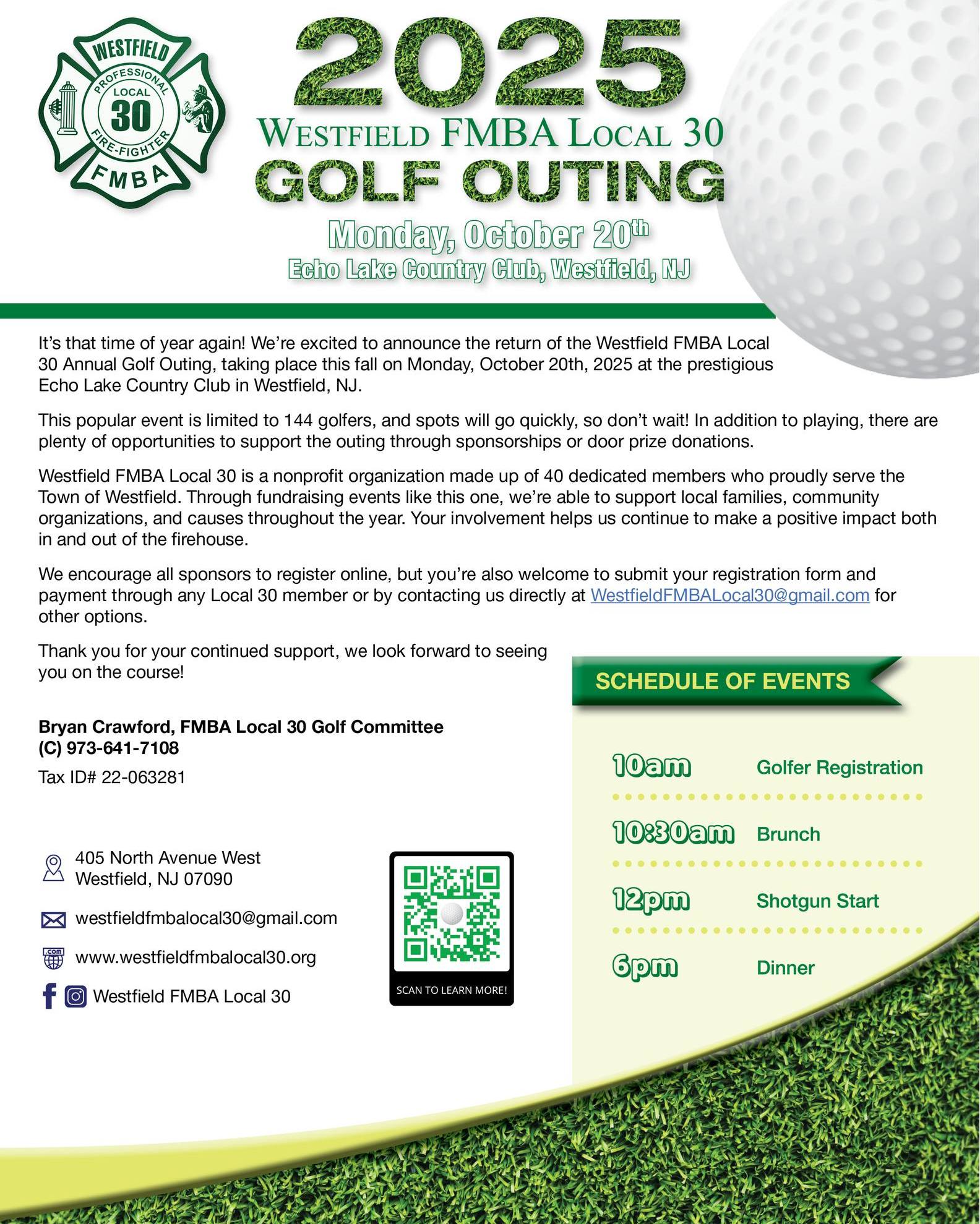 ⛳️🔥 Registration is NOW OPEN!... - Westfield FMBA Local 30 | Facebook