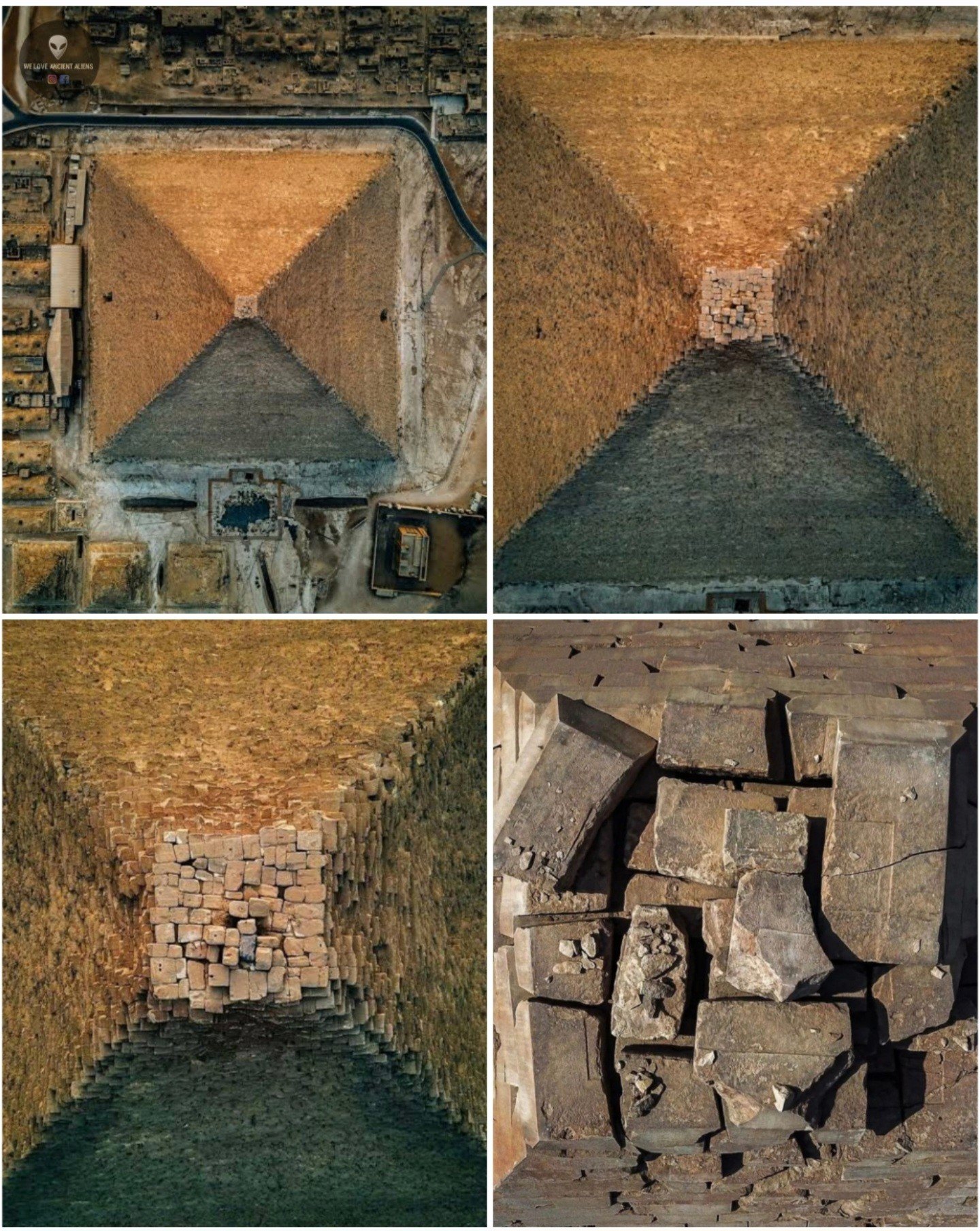 Which one is the top view of this pyramid?