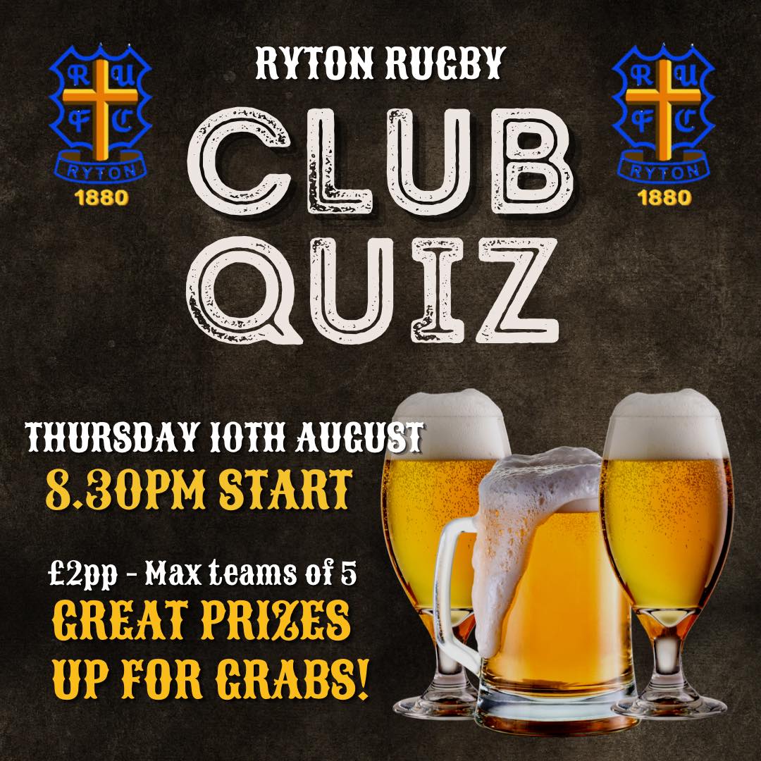 Ryton - Our monthly quiz returns on the 10th August! Get your team ...