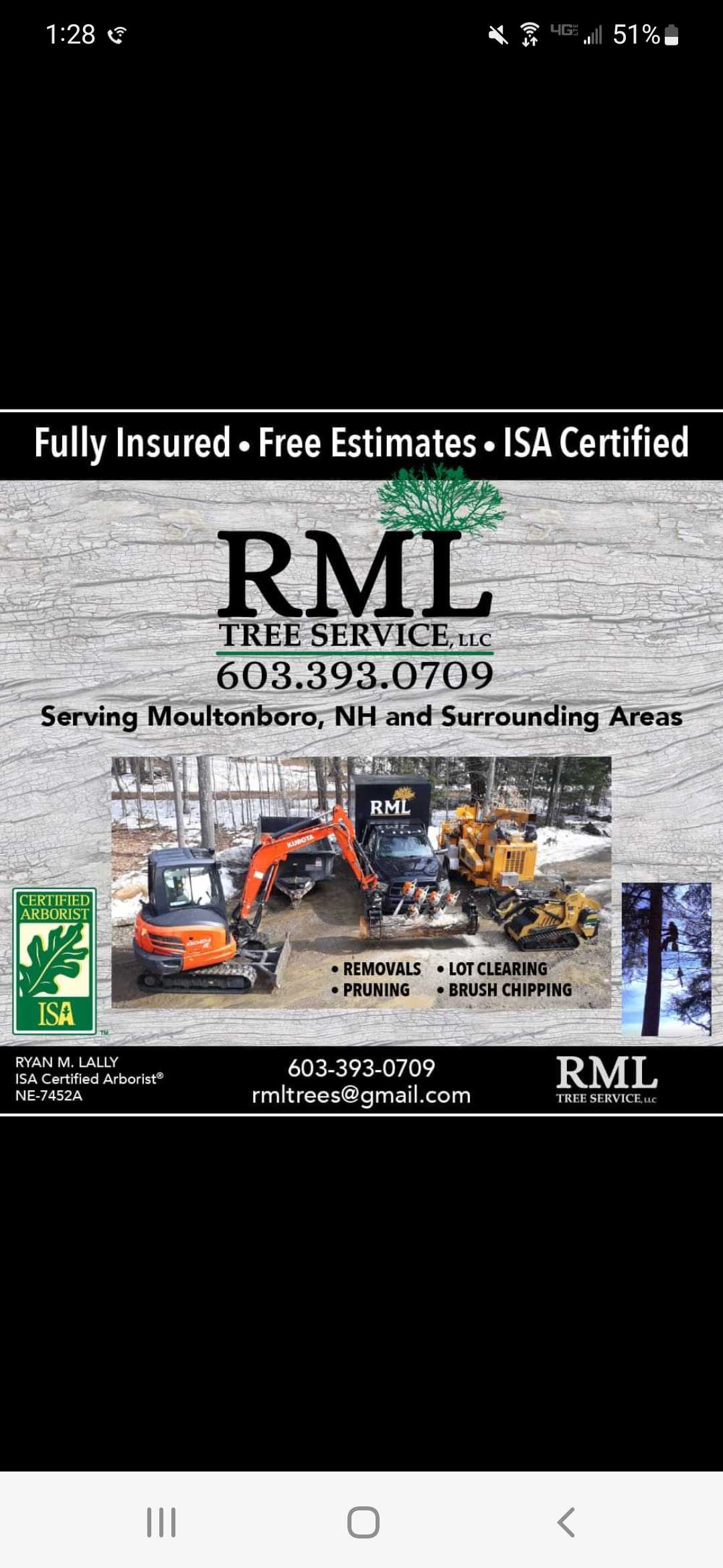 RML Tree Service LLC. | Moultonborough NH