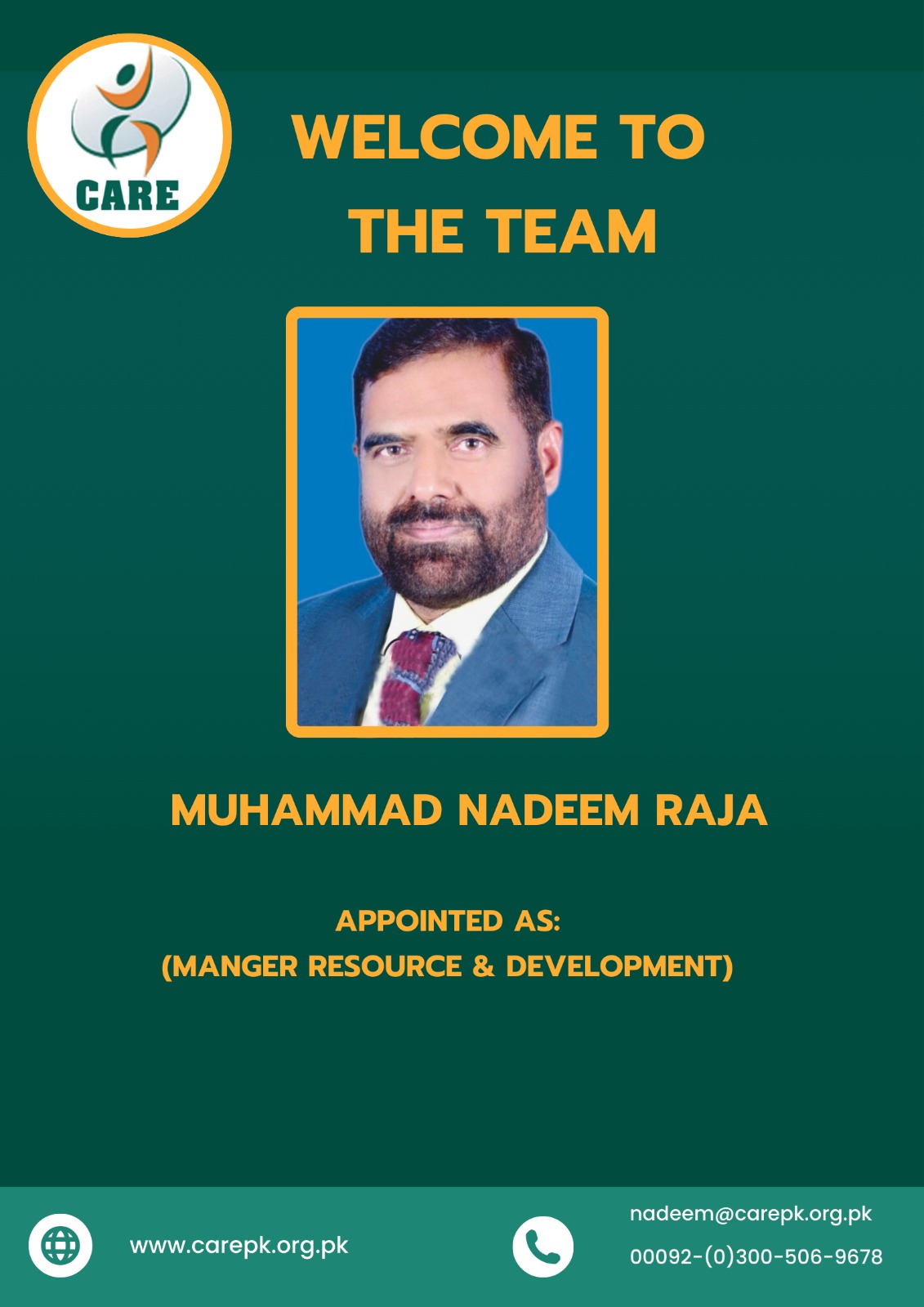 CARE Foundation - 🎉 **Congratulations, Muhammad Nadeem...