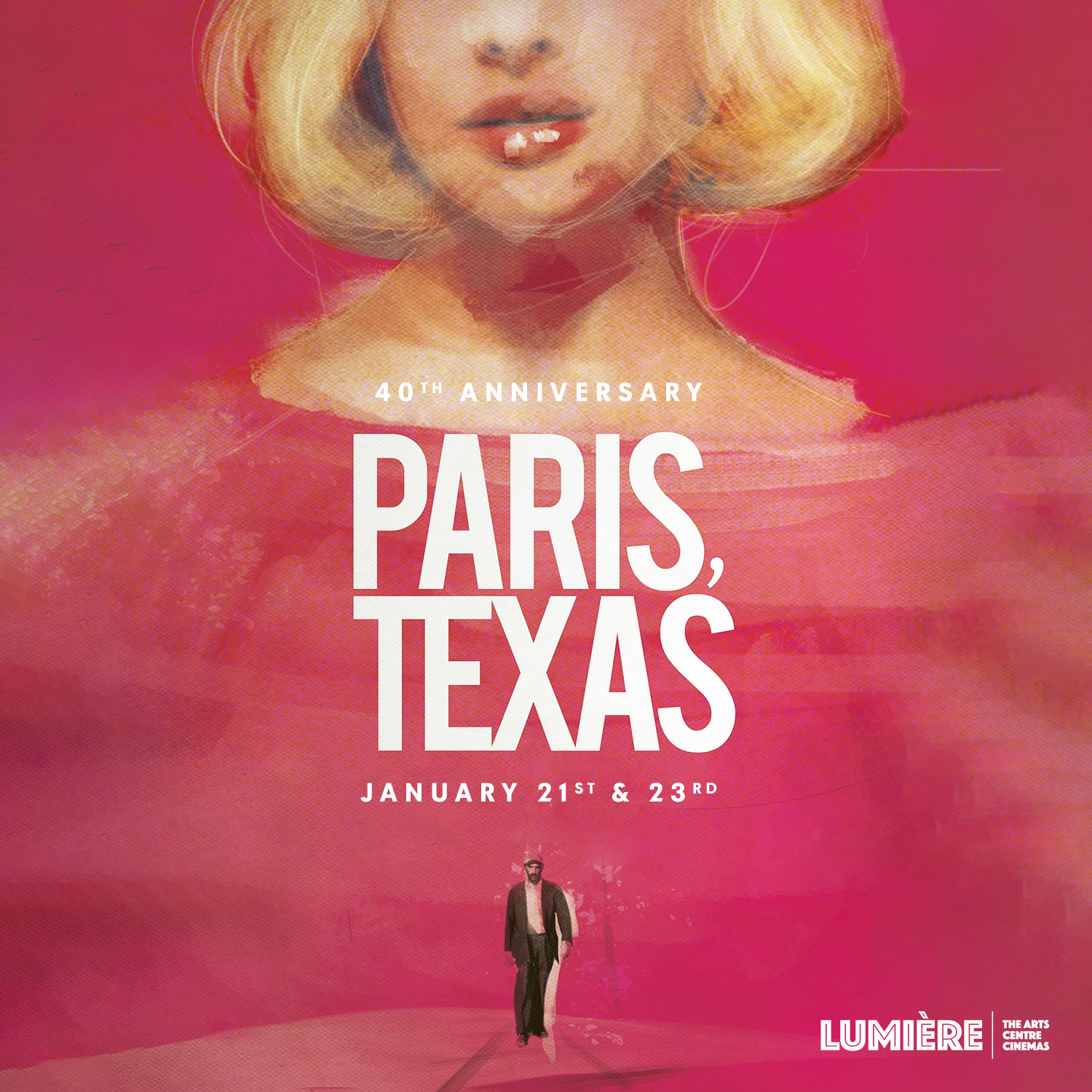 パリ、テキサス　PARIS, TEXAS 40周年記念ポスター Sunday at 8.15pm Wim Wender's PARIS, TEXAS - 40th Anniversary The