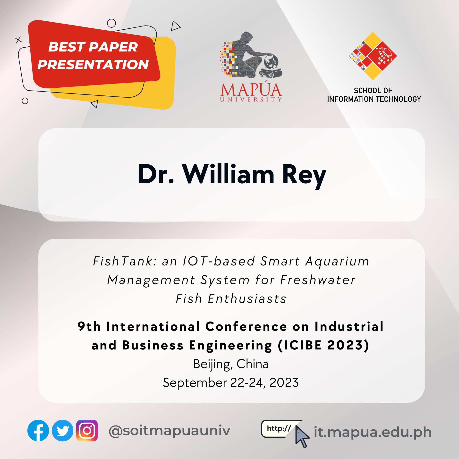 Congra... - School of Information Technology, Mapúa University