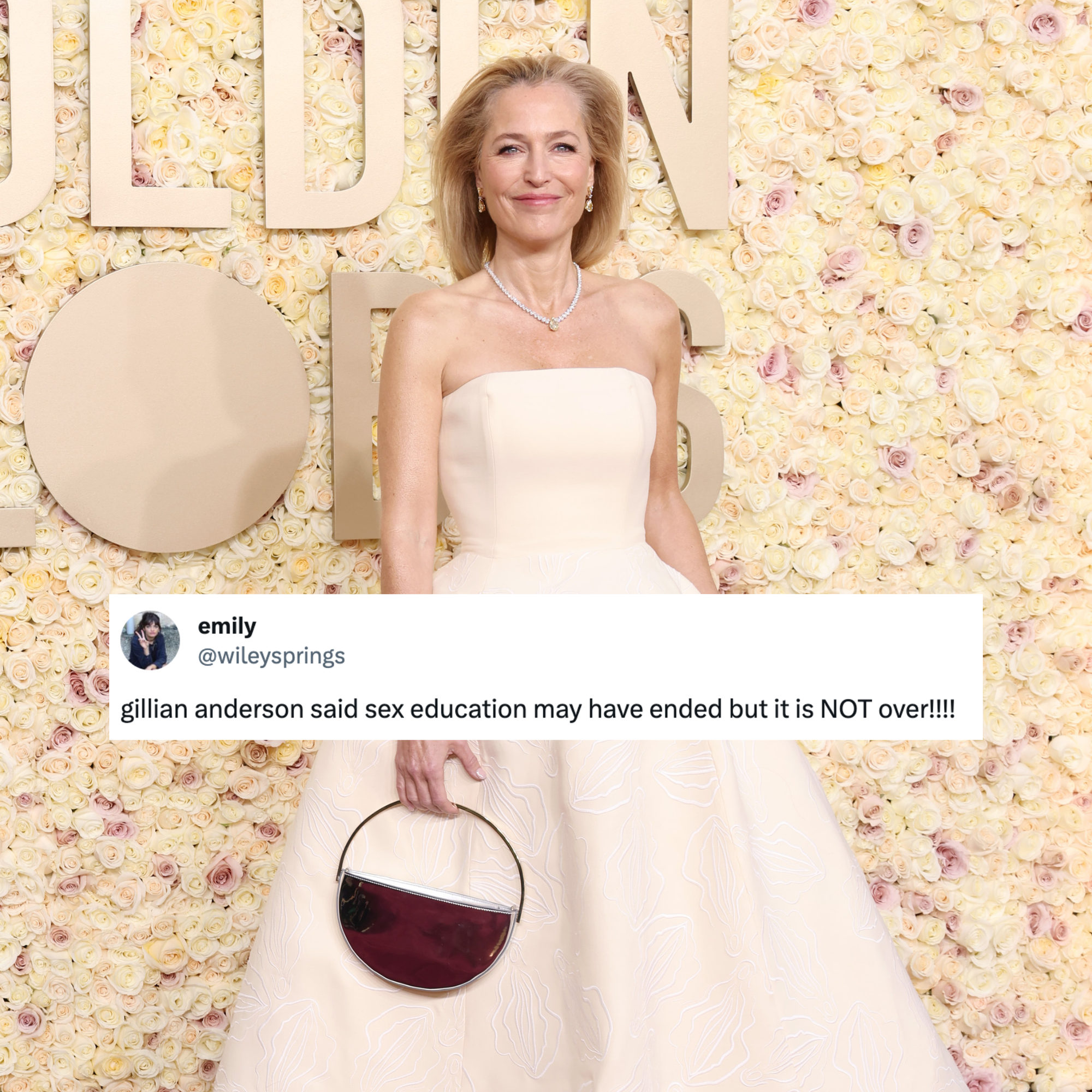 gillian anderson golden globes dress 2024 📸 You really need to zoom in on Anderson's 🔎🙌😂 category_bridesmaid-dresses-and-gowns