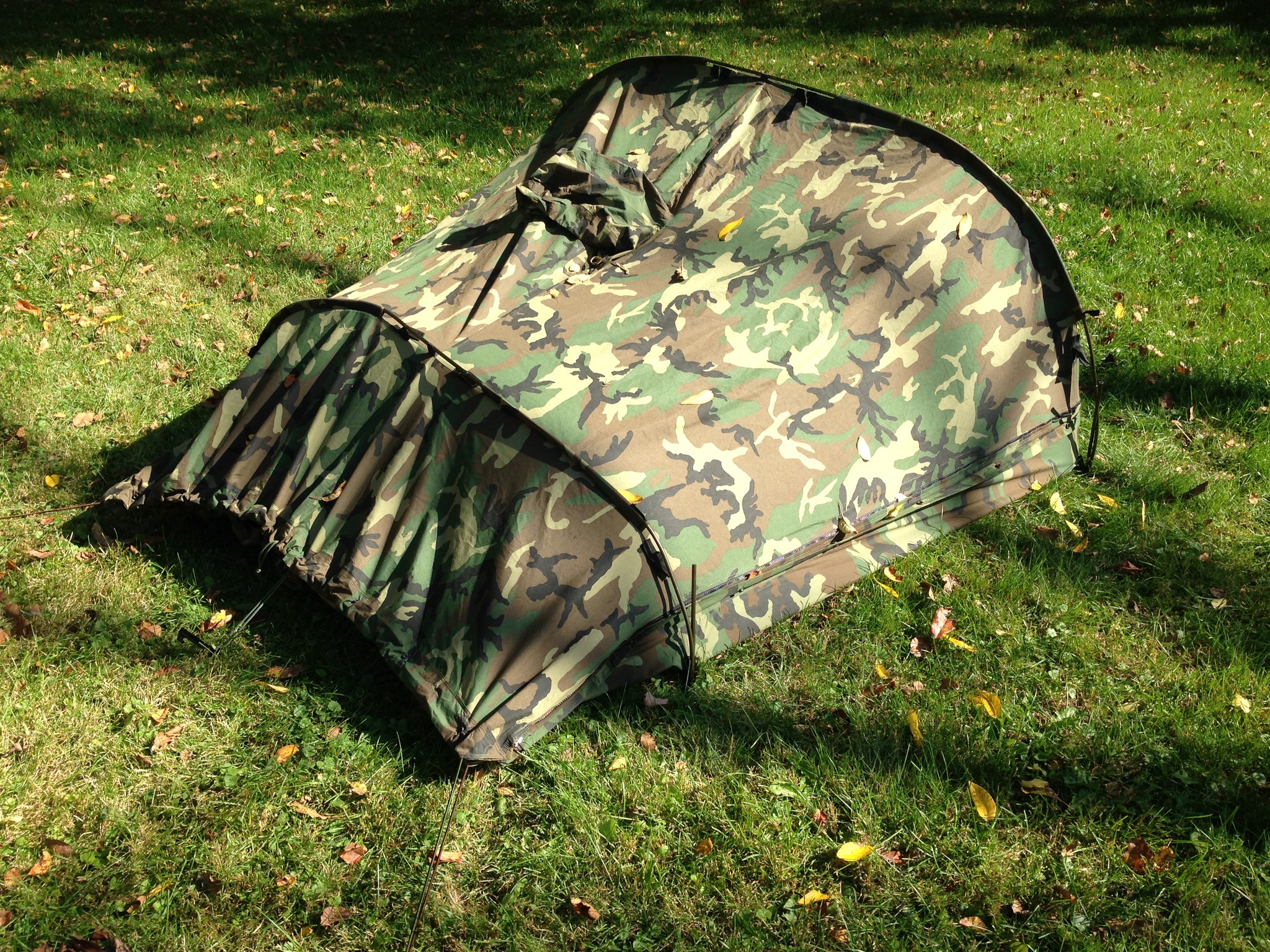 USMC and Army multipurpose poncho/tent setup