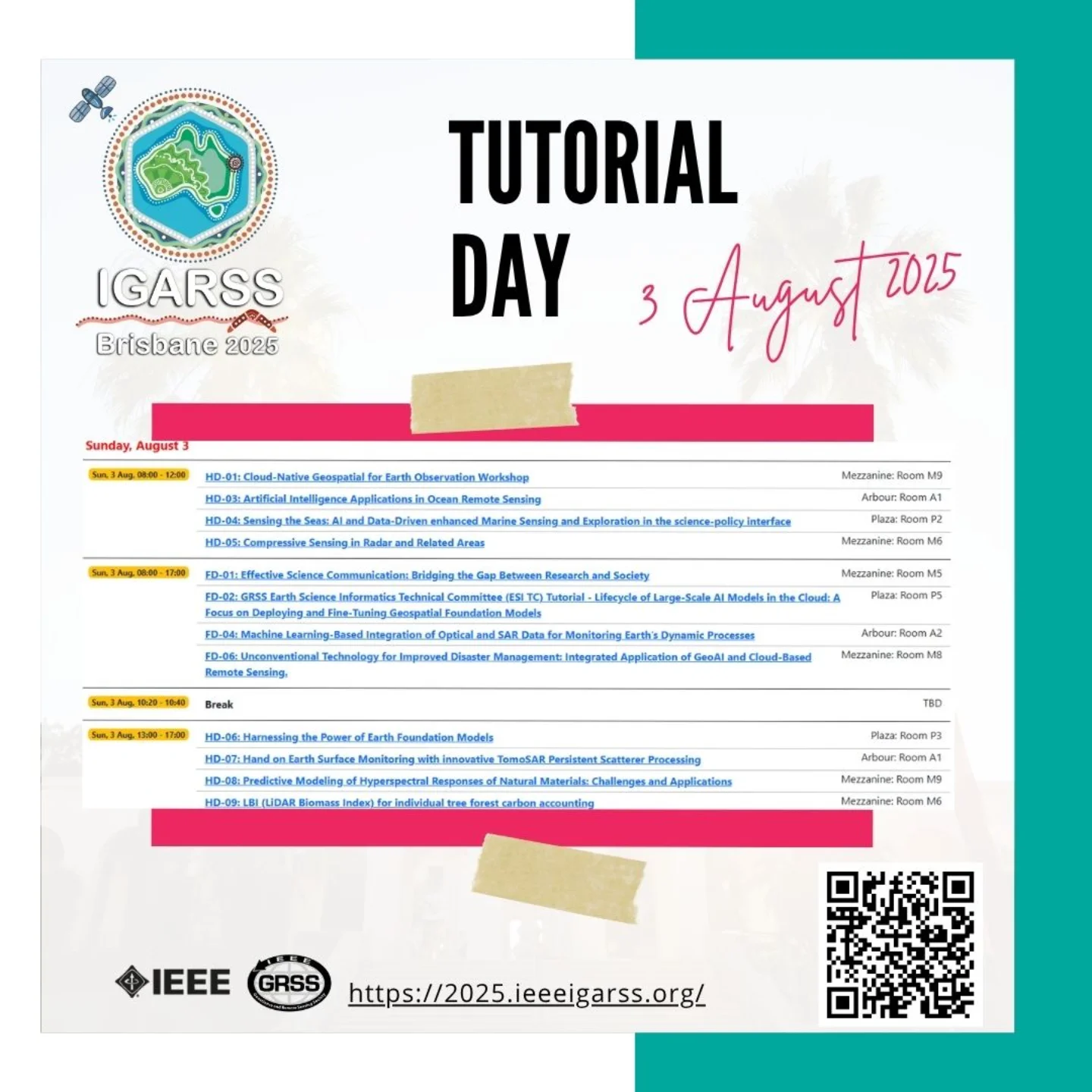 IEEE - 📚 Welcome to Tutorial Day at IEEE IGARSS 2025! Today offers a ...