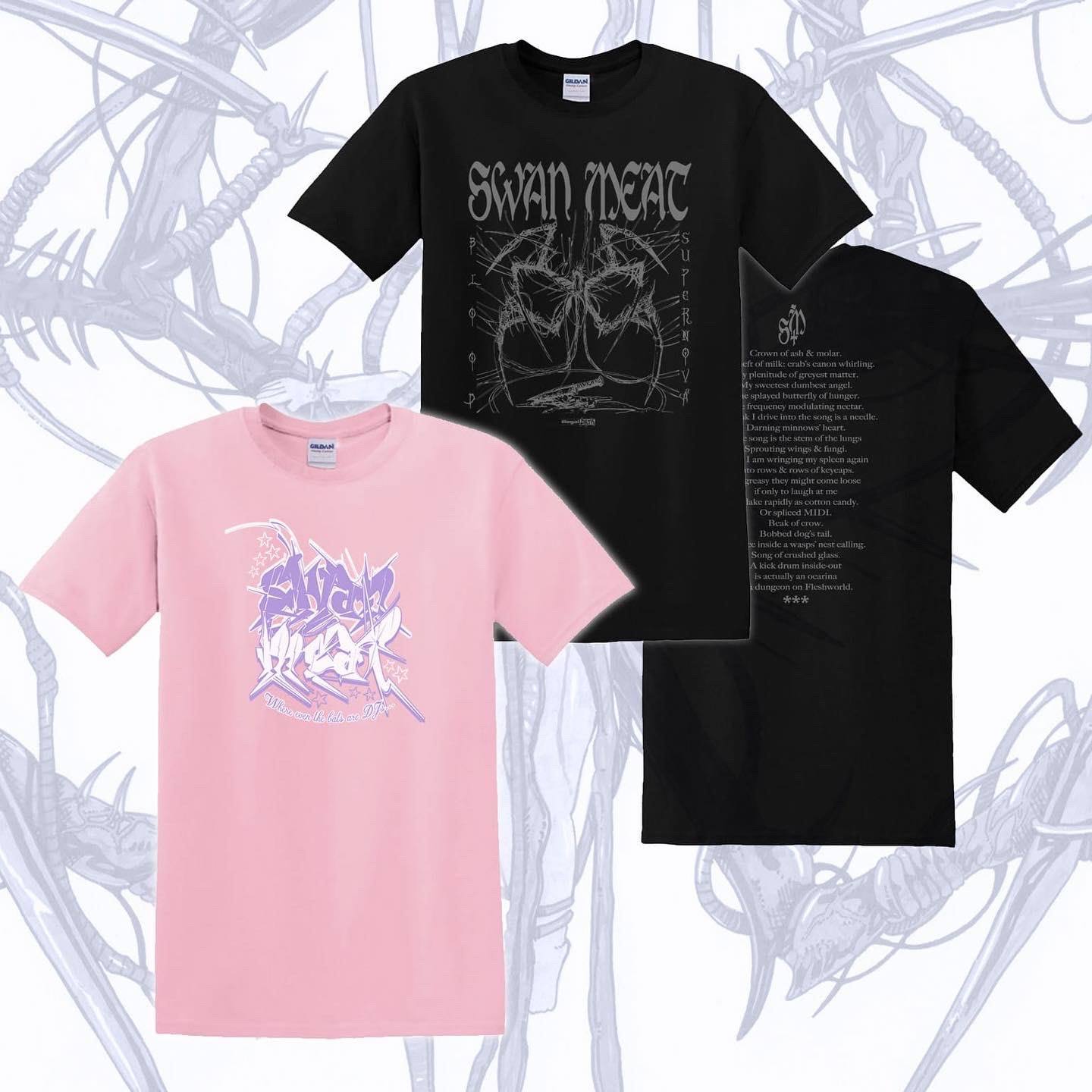 swan meat tshirts are now available miraculous colors ** limited 