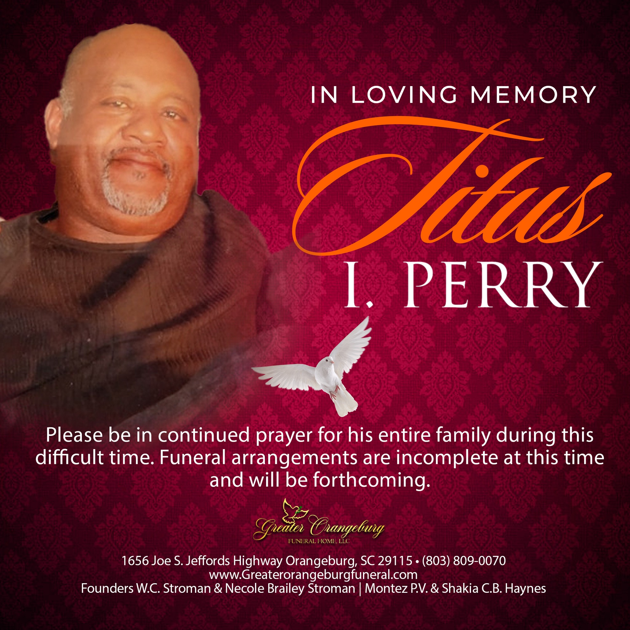 Greater - It is with deep sorrow that we announce the passing of Mr ...