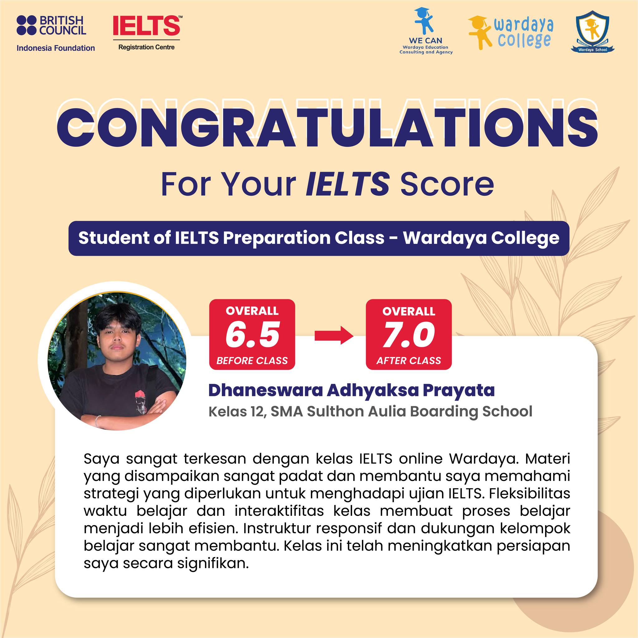 Wardaya College - CONGRATULATIONS Dhaneswara Adhyaksa... | Facebook