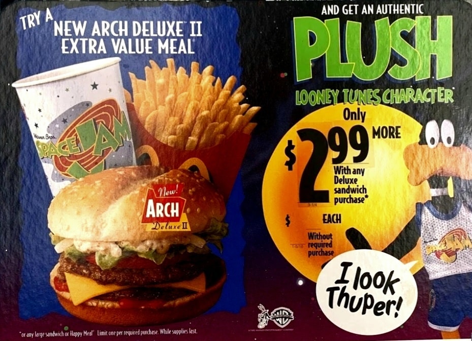 McDonald's Arch Deluxe ll promo in 1996 in a tie-in with the Space