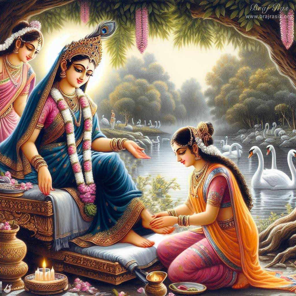 A Sakhi serving Sri... - Braj Ras - Bliss of Braj Vrindavan | Facebook