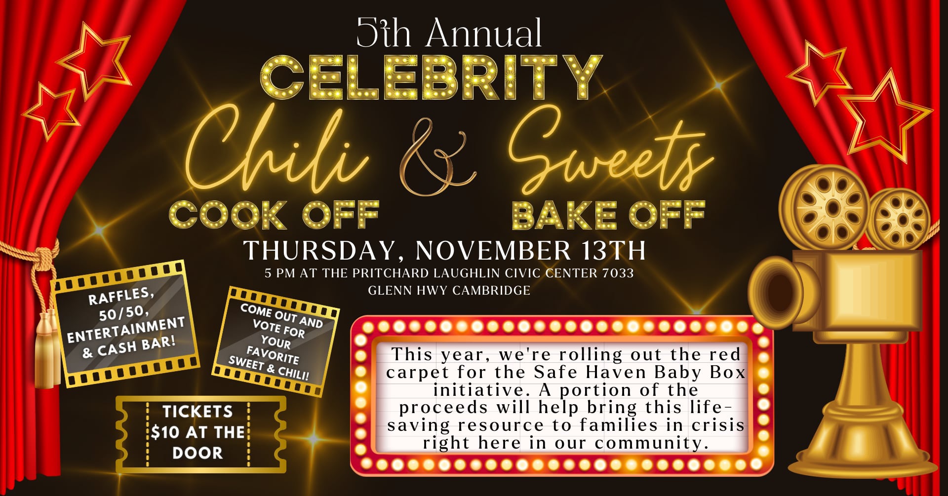 YPGC-5th Annual Celebrity Chili Cook Off & Sweets Bake Off