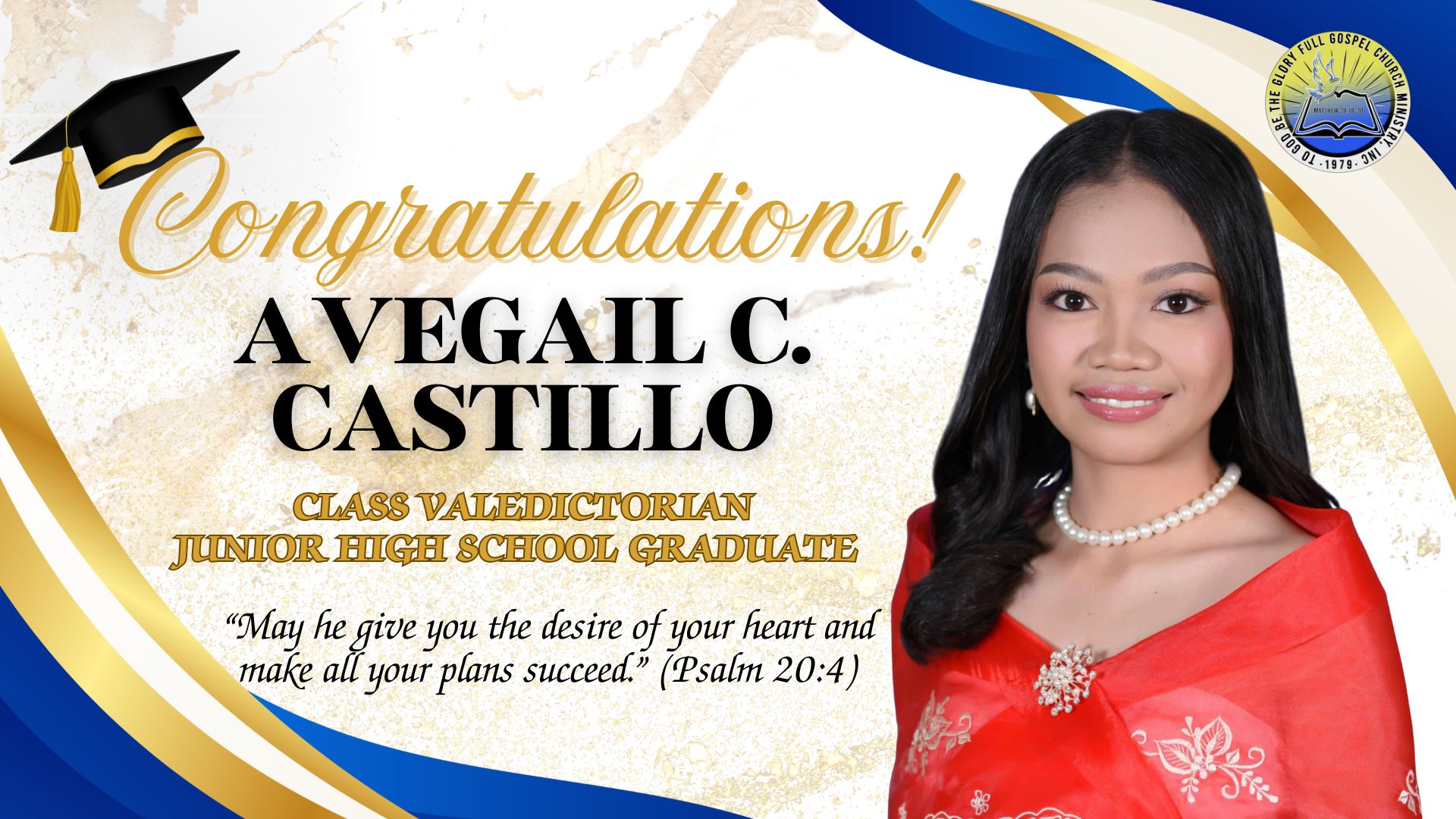 All for the Glory of God! Another proud moment! Congratulations to the ...