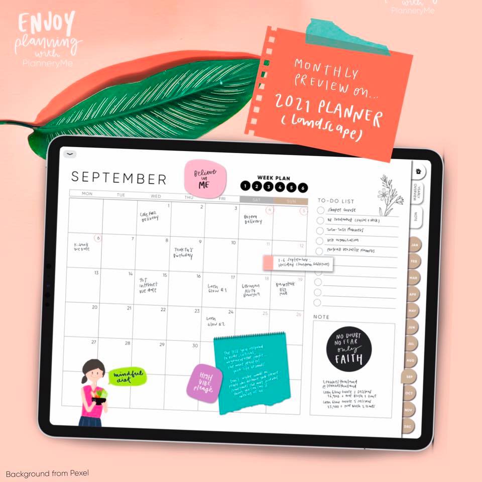 Sample of Monthly Preview... - PlanneryMe99 : Digital Planner