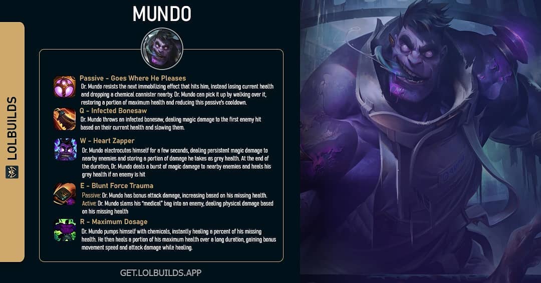 LoL Builds - Dr. Mundo rework is coming guys! Here you can...