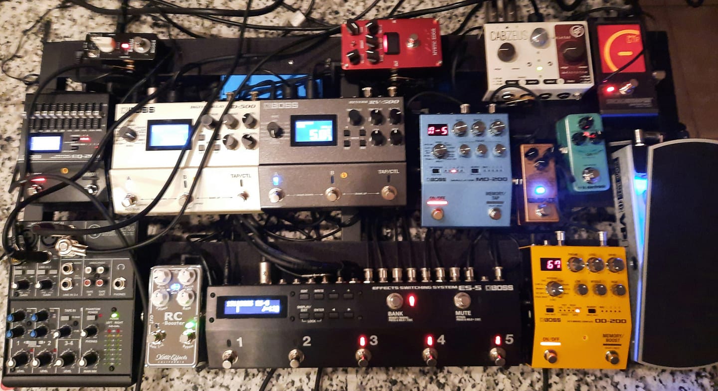 Signal Chain: Thru-tone Ernie Ball Mod Volume Pedal and Buffer 