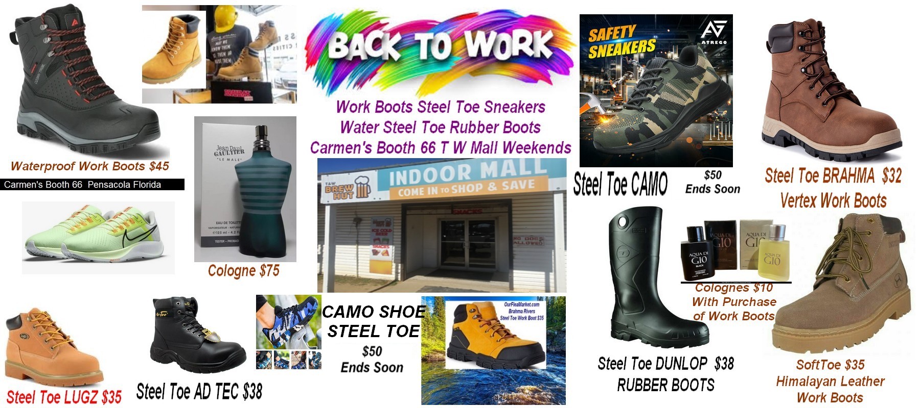 T&W Flea Market Pensacola | WORK BOOTS BRAND NEW STEEL TOE Brahma ...