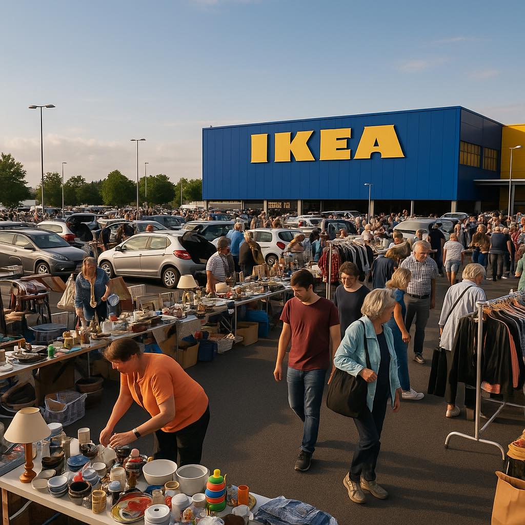 Am Sonntag, 13. Juli ist es wieder soweit: Der legendäre Flohmarkt bei IKEA Osnabrück steht an! 🛍️✨ Von 08:00 bis 16:00 Uhr heißt es: Stöbern, feilschen & Schätze finden – direkt auf dem IKEA-Parkplat