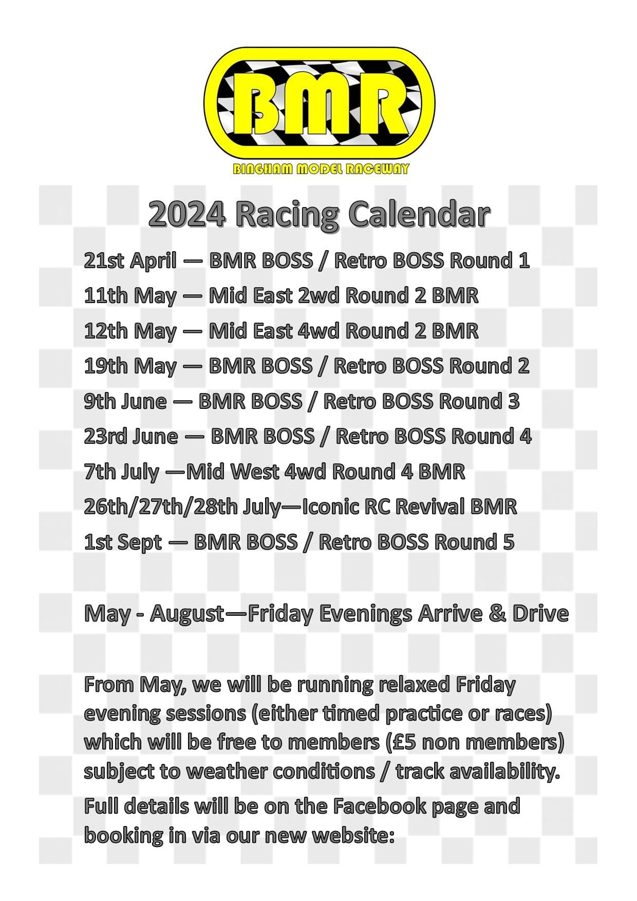 A first look at our 2024 race... - Bingham Model Raceway