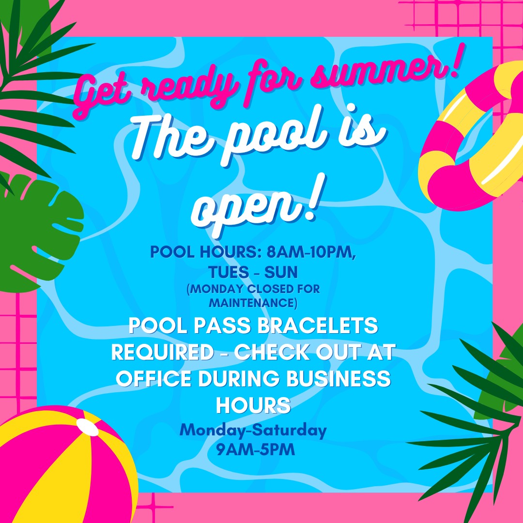On - ☀️ SURPRISE! The Pool Opens TODAY! ☀️ It’s the last day of school ...