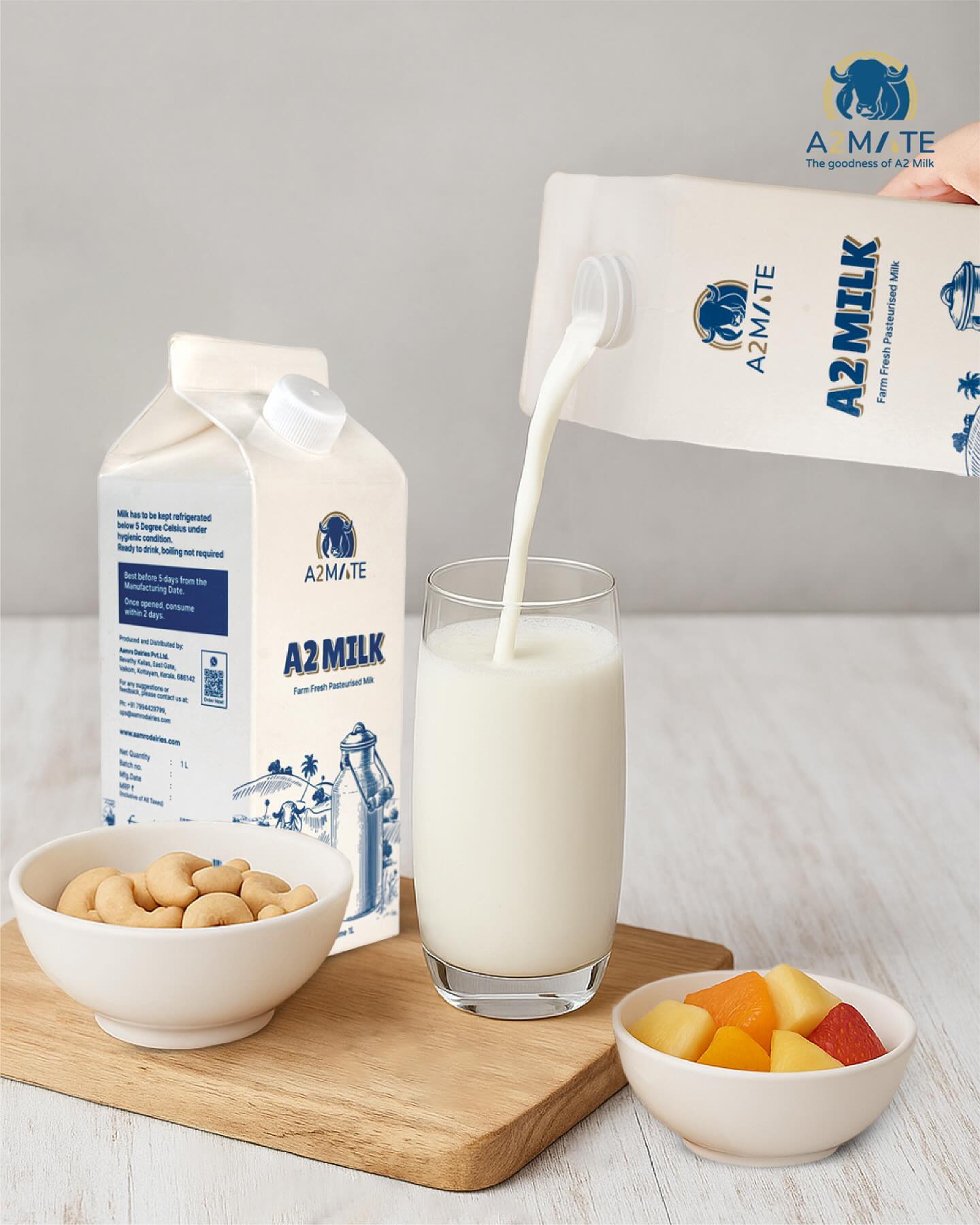 Well, you won't go back once you see the difference that's our promise. Say hello to A2mate's Pure A2 Milk from Aamro Dairies–, rich in nutrients, and free from harmful hormones or