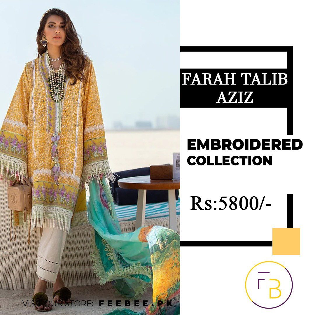 Feebee - Farah Talib Aziz Luxury Lawn Collection...