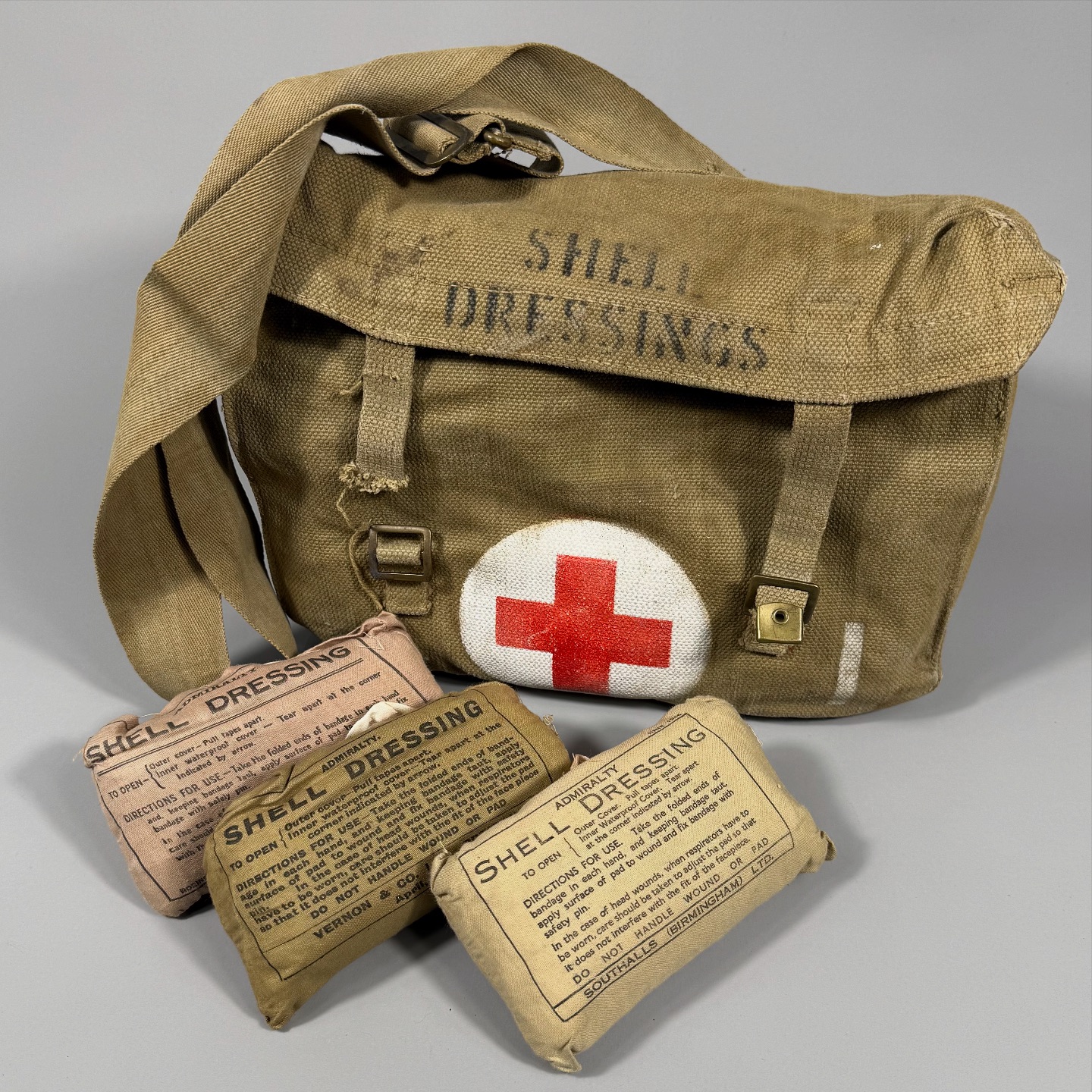 Original British WW2 First Field Dressing and Shell Dressing In