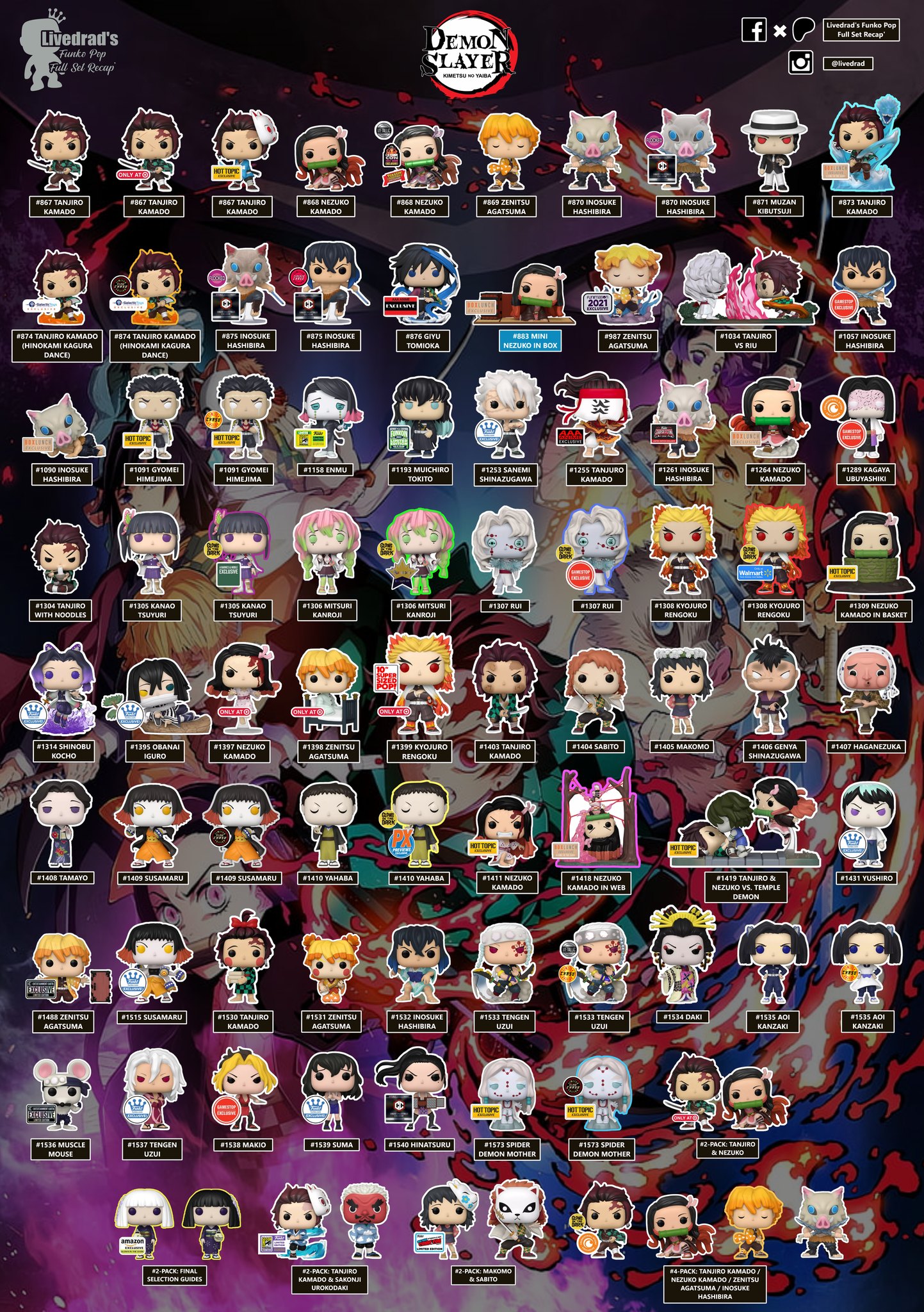Livedrad's - Funko POP! Demon Slayer Full Set Recap' Support my work ...