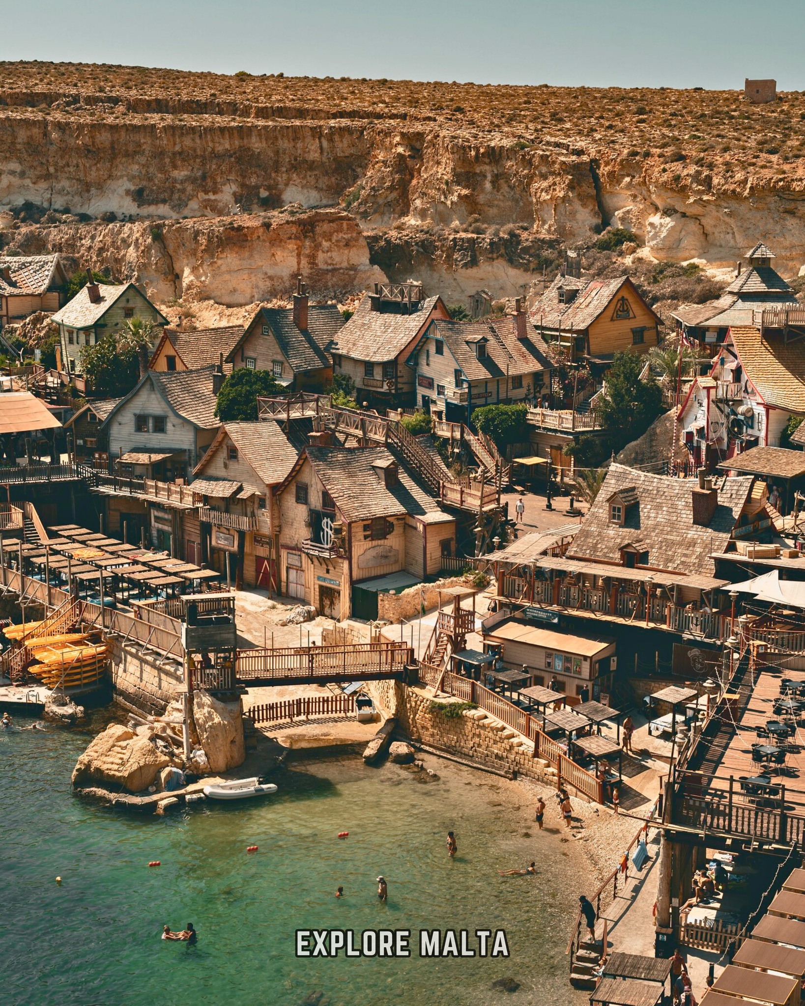 Explore - Popeye Village, located in Anchor Bay, Malta🇲🇹 | Facebook