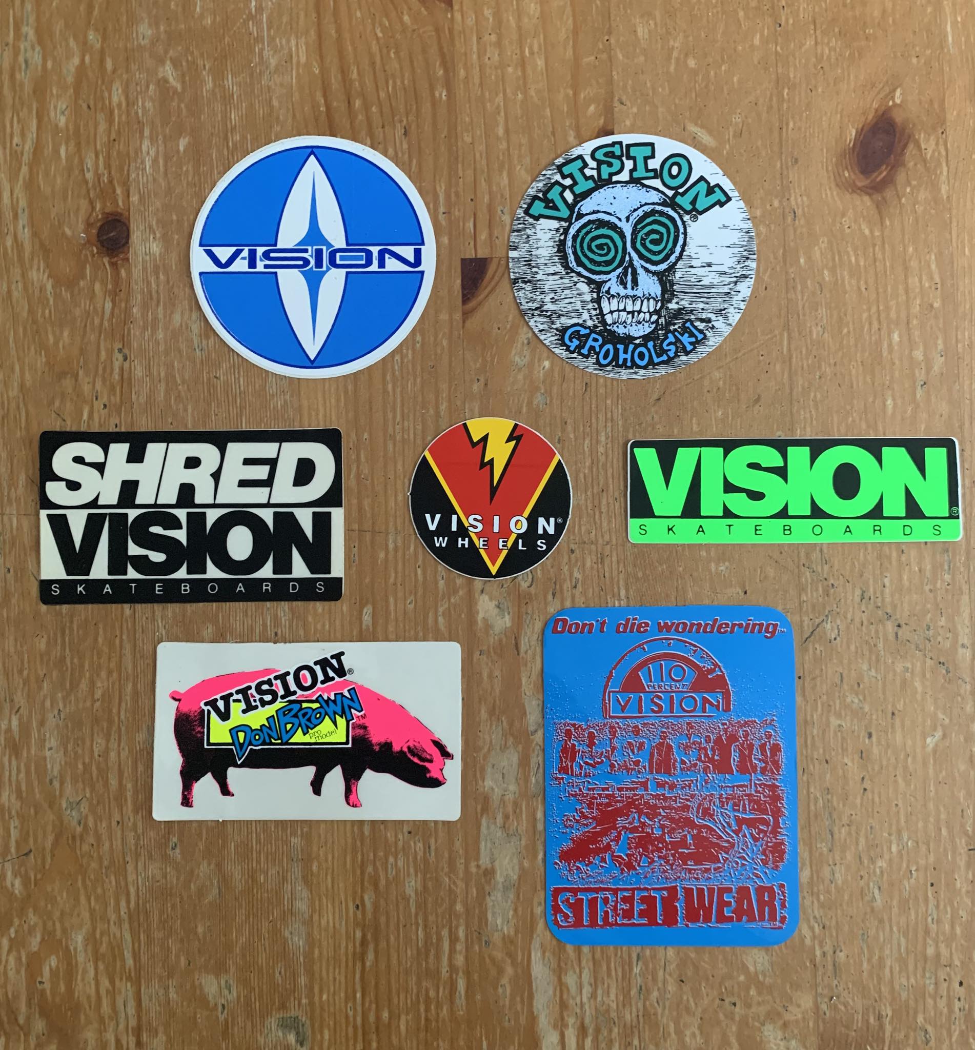 Vintage skateboard stickers from Germany