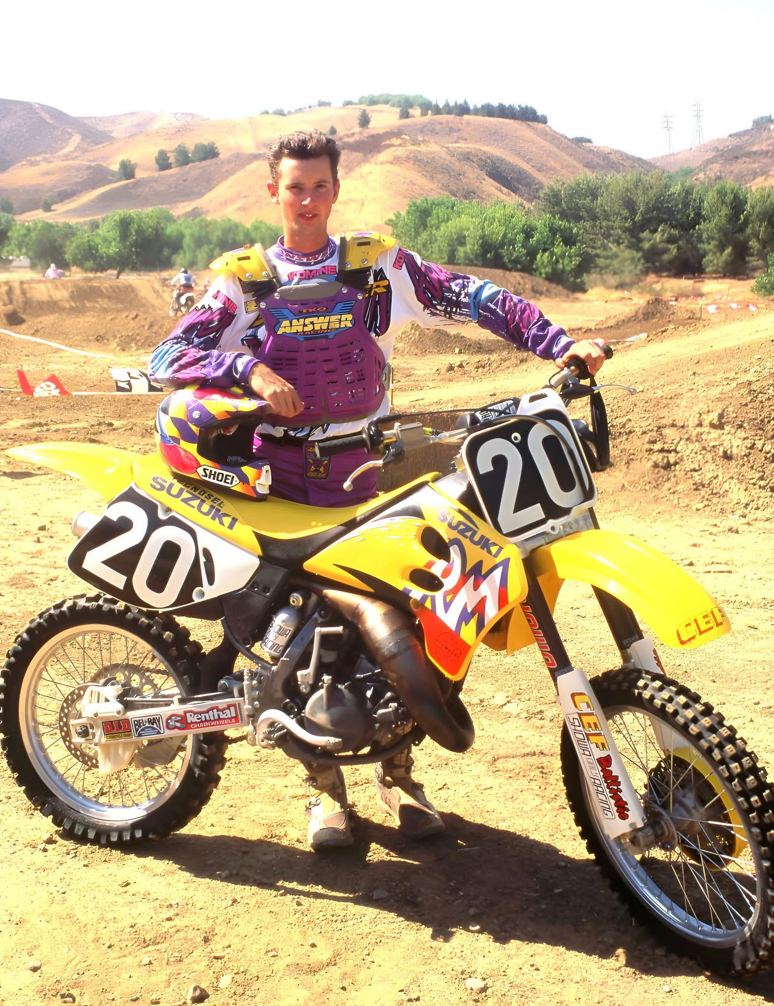 1995 Larry Brooks on Damon Huffman's Factory Suzuki RM125